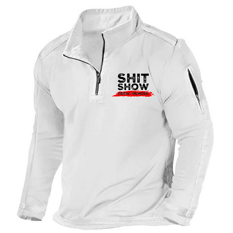 Maturelion Men's Henley Shirt Shit Show Crew Member Henley Shirt