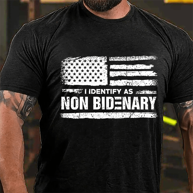 I Identify As Non Bidenary Men's Cotton T-shirt