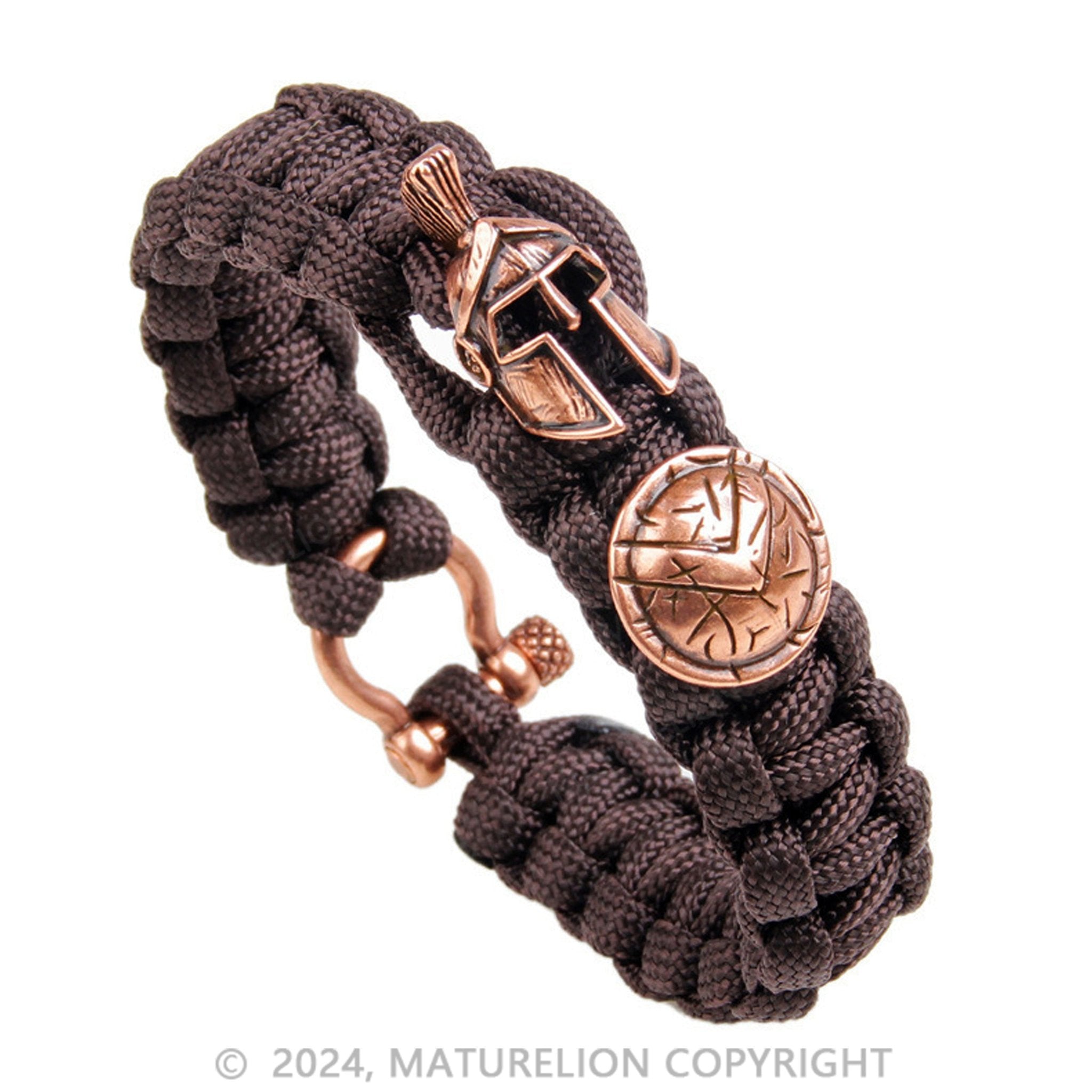 Maturelion Set of 2 vintage Spartan helmet warrior beads for bracelet