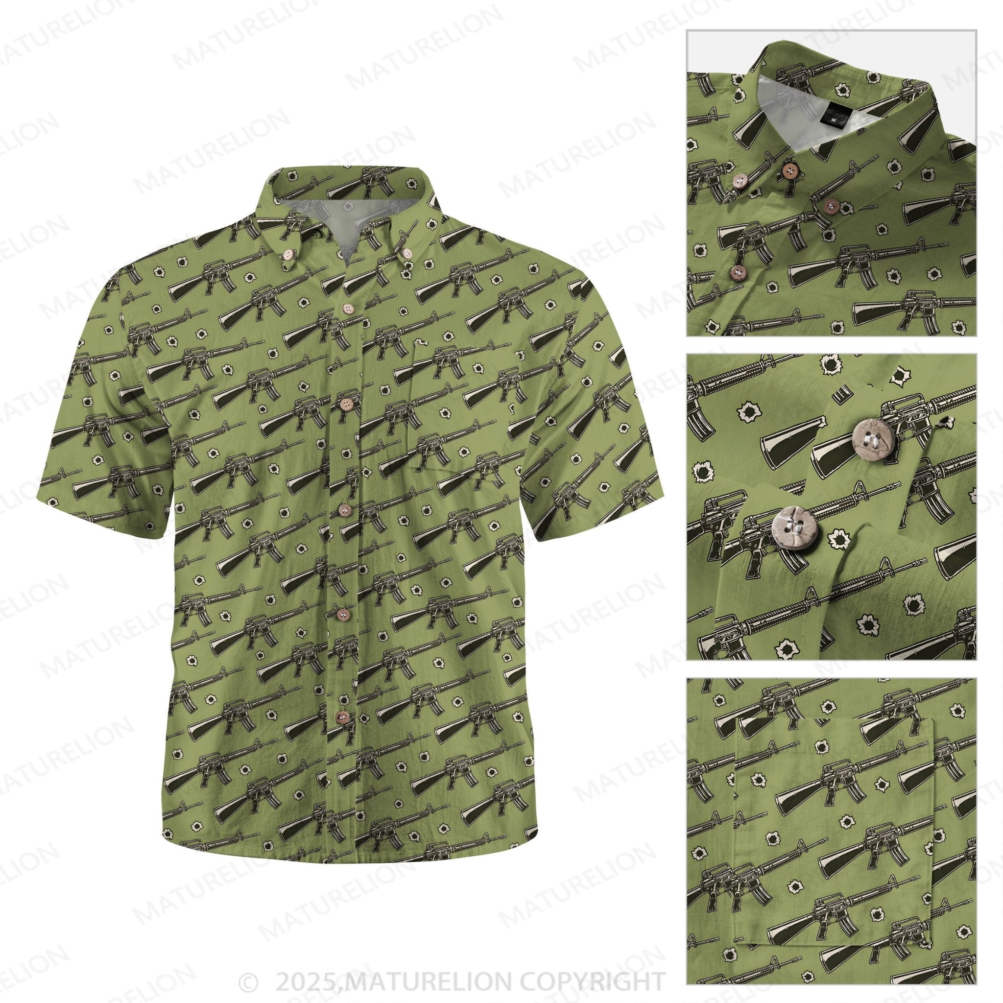 Maturelion Men's Hawaiian Shirt Sunset Paradise Hawaiian Shirt