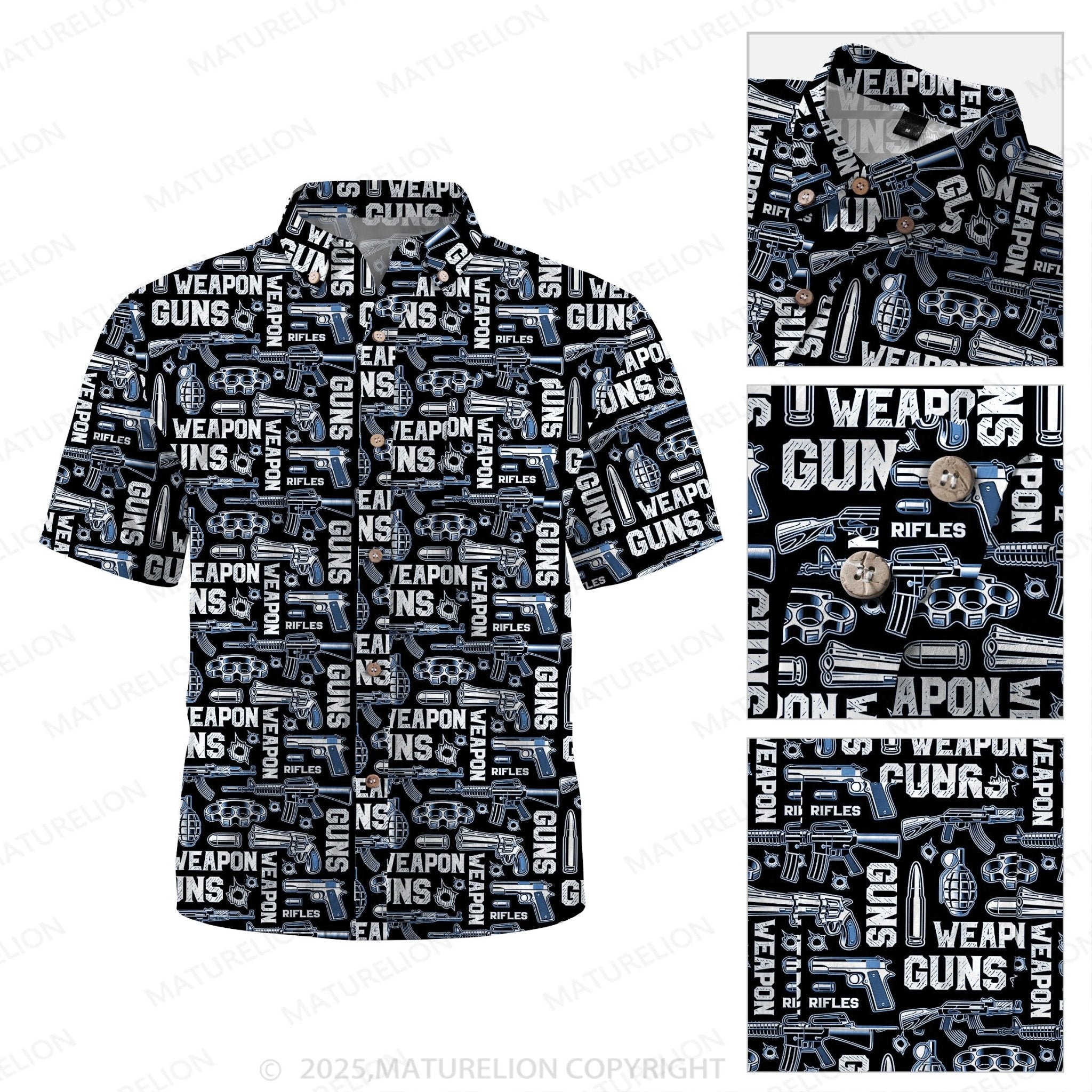 Maturelion Men's Hawaiian Shirt Tropical Breeze Hawaiian Shirt