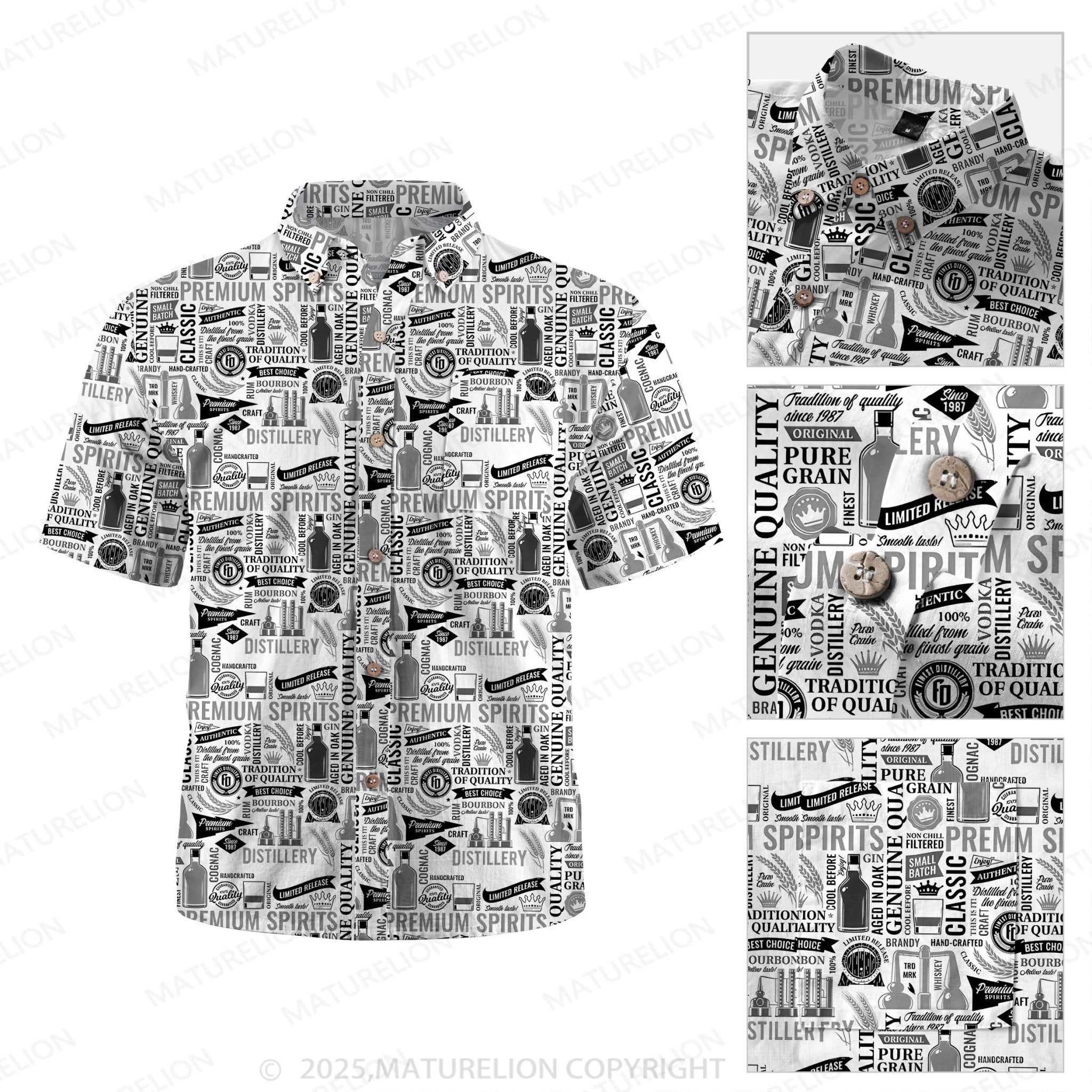 Maturelion Men's Hawaiian Shirt Floral Bliss Hawaiian Shirt