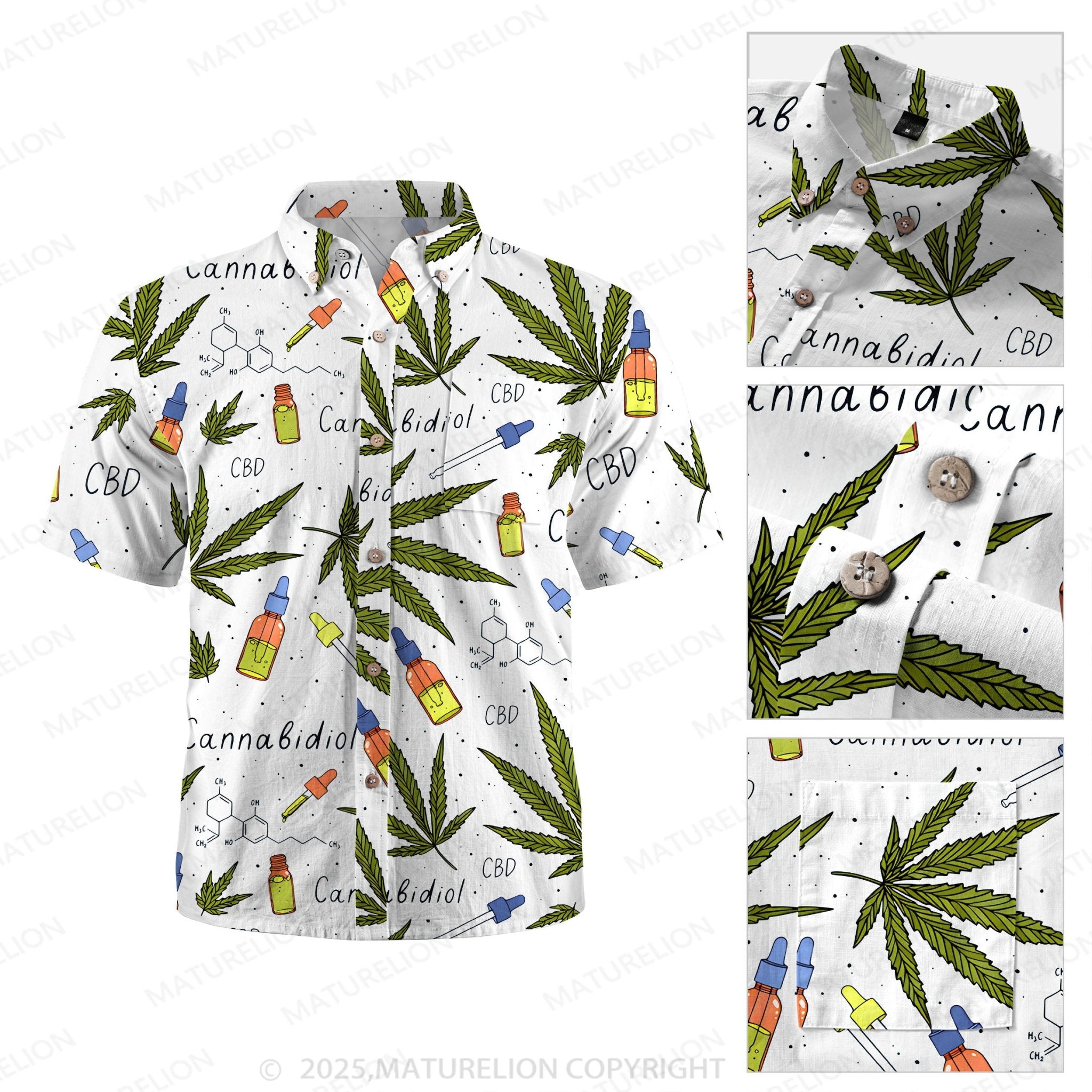Maturelion Men's Hawaiian Shirt Coastal Dream Hawaiian Shirt