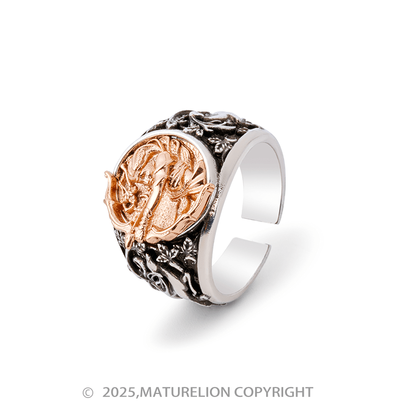 Matuerlion Vintage Goddess Skull Ring for the Modern Rebel
