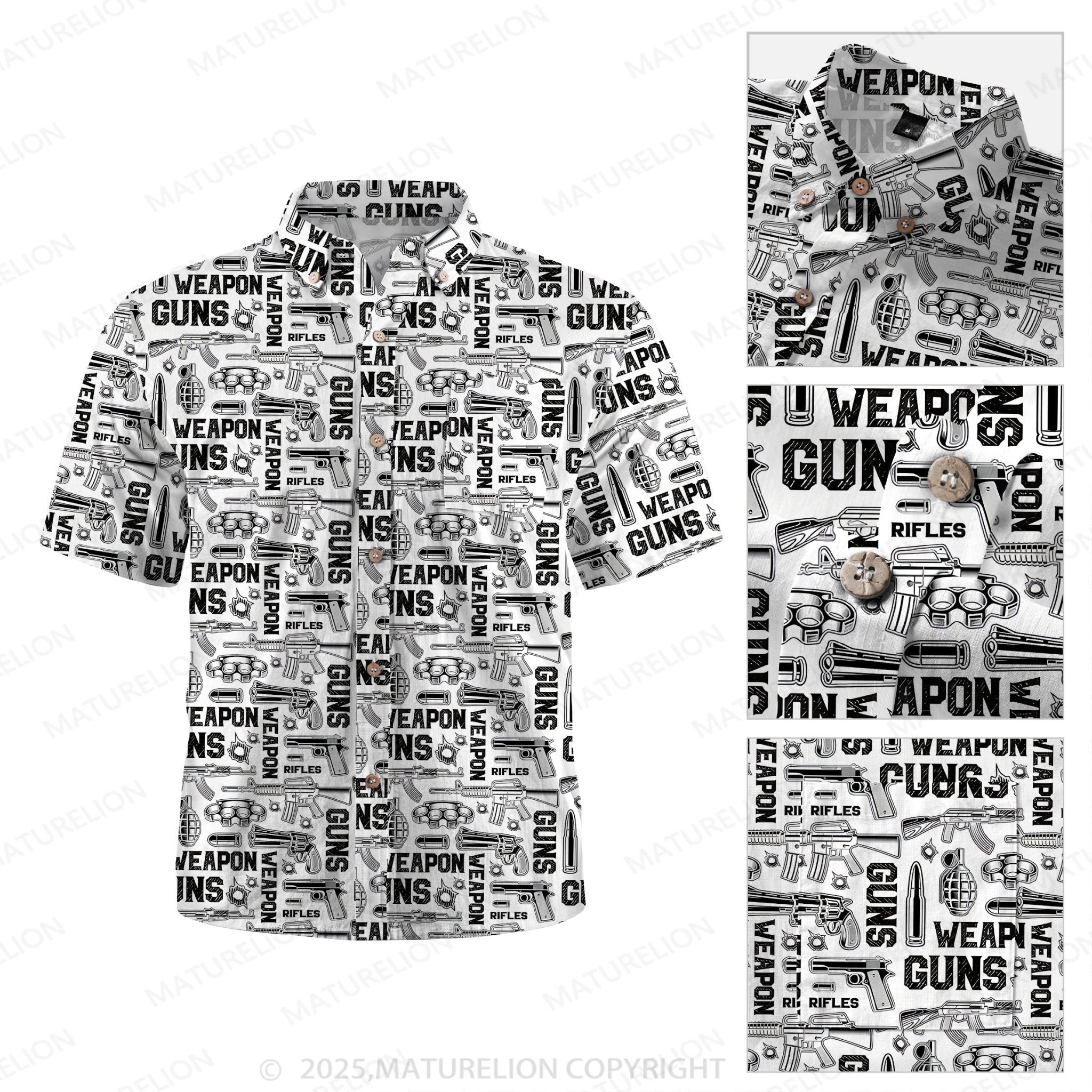 Maturelion Men's Hawaiian Shirt Tropical Breeze Hawaiian Shirt