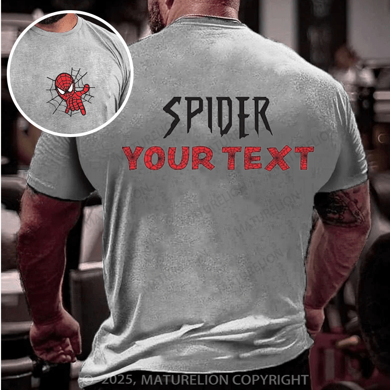 Maturelion Men's T-shirt Custom Family Spider Cotton T-shirt