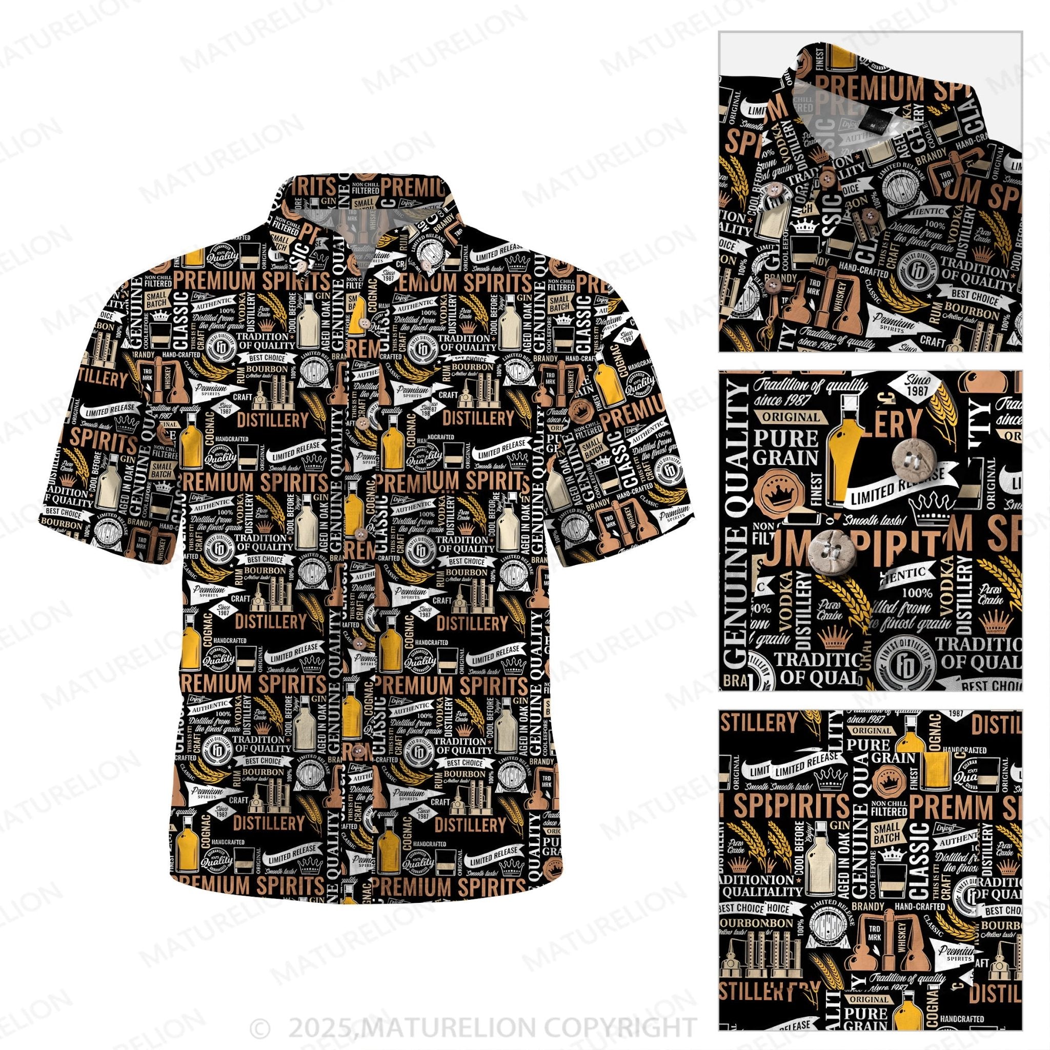 Maturelion Men's Hawaiian Shirt Floral Bliss Hawaiian Shirt