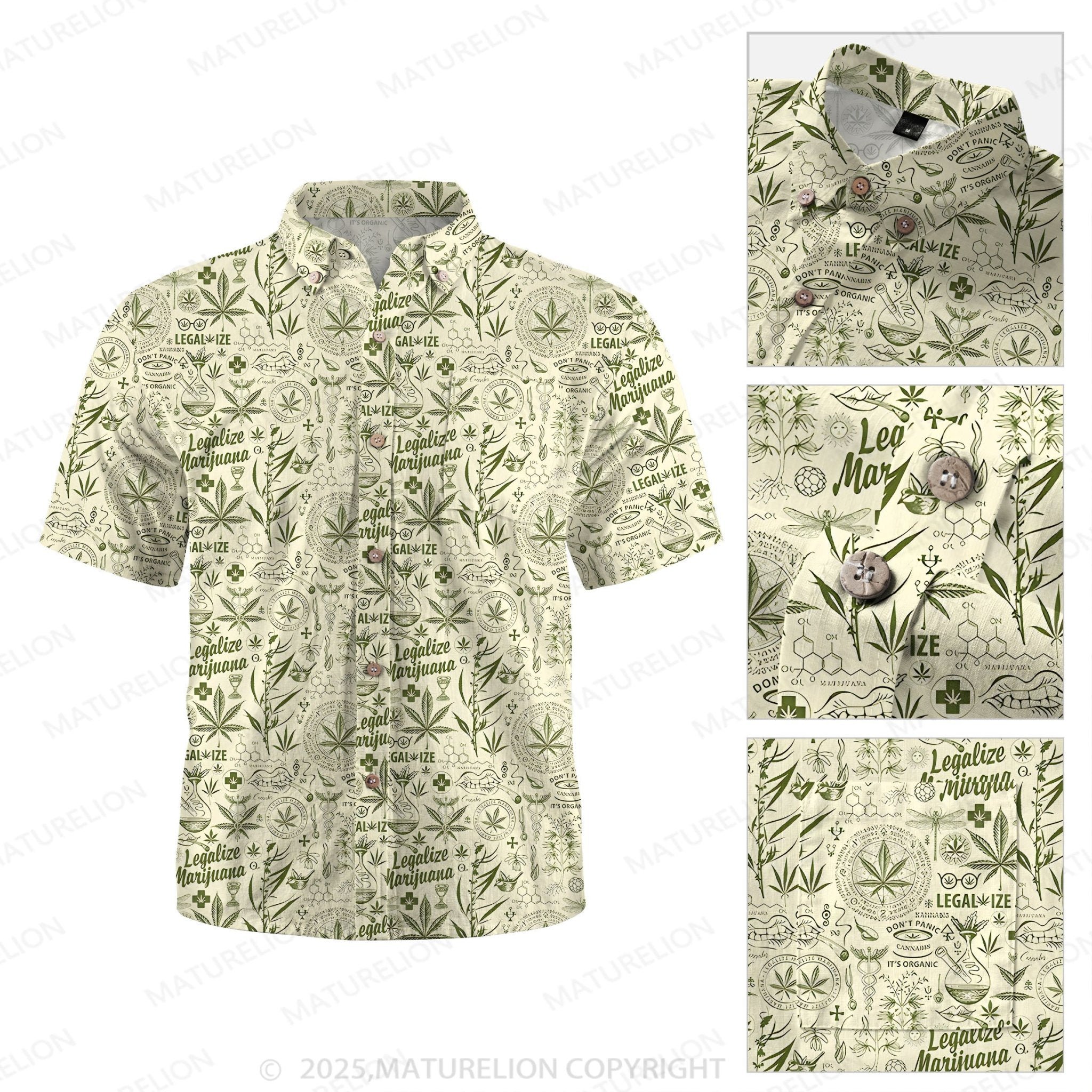 Maturelion Men's Hawaiian Shirt Summer Heat Hawaiian Shirt