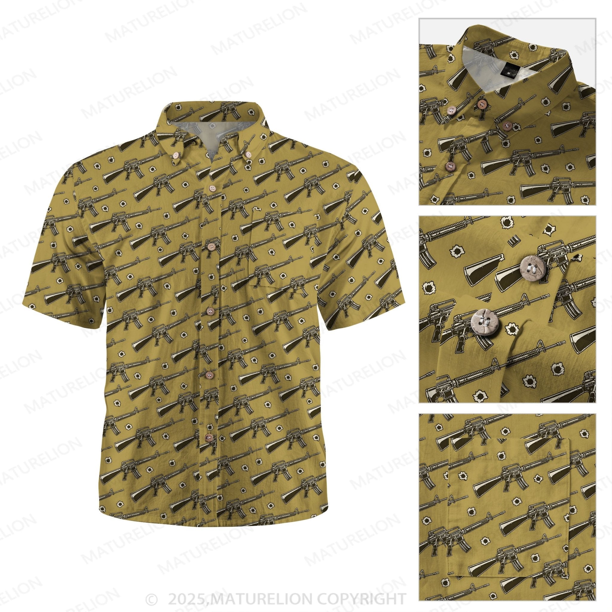Maturelion Men's Hawaiian Shirt Sunset Paradise Hawaiian Shirt