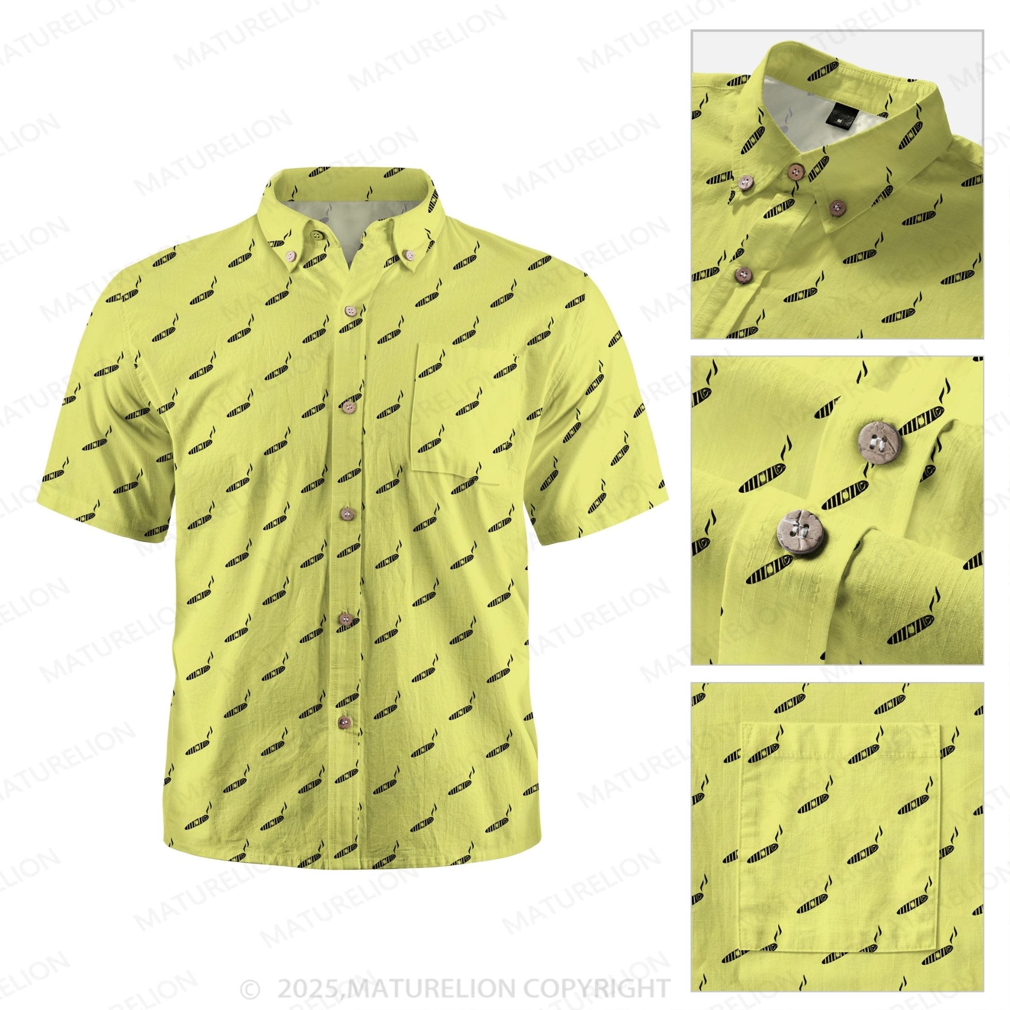 Maturelion Men's Hawaiian Shirt Blue Lagoon Hawaiian Shirt