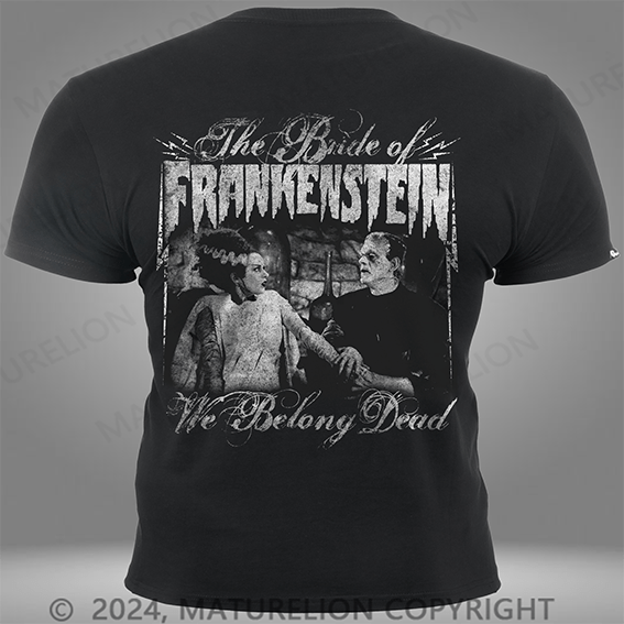 Maturelion Frankenstein We Belong Dead Mens Pocket T-Shirt