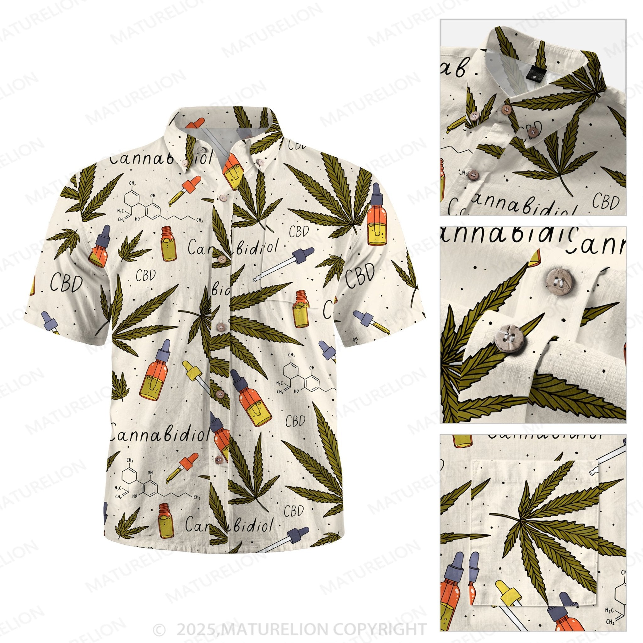 Maturelion Men's Hawaiian Shirt Coastal Dream Hawaiian Shirt