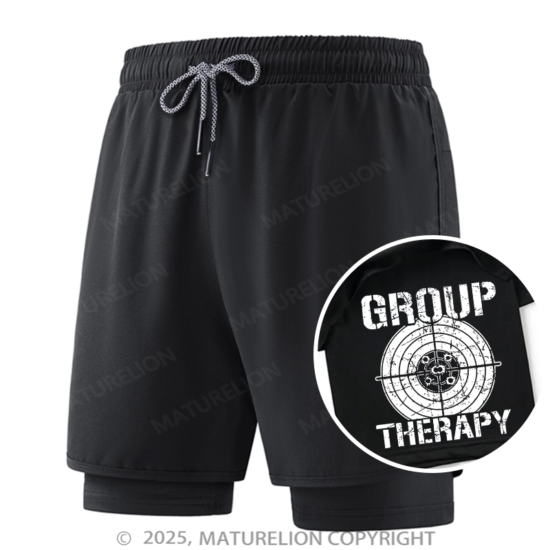 Maturelion Men's Short Group Therapy Double Layer Short