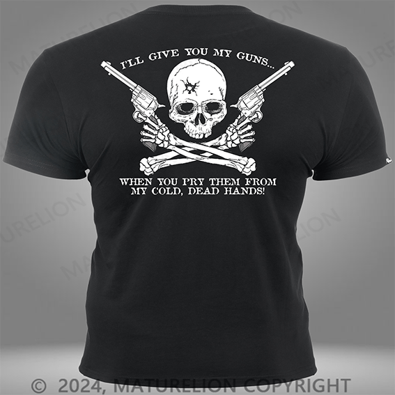 Maturelion COLD DEAD HANDS - Black Pocket T-Shirt
