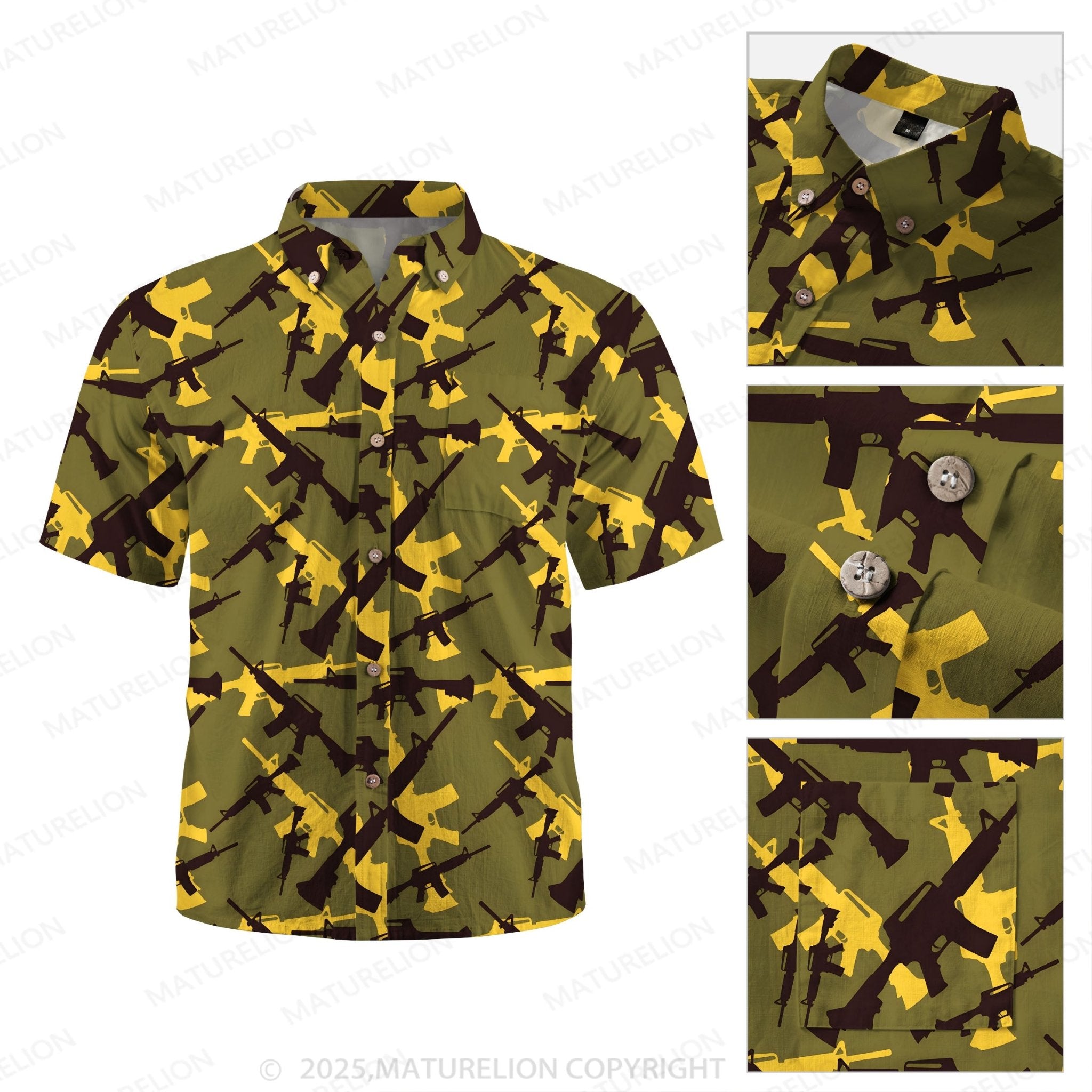 Maturelion Men's Hawaiian Shirt Island Dream Hawaiian Shirt