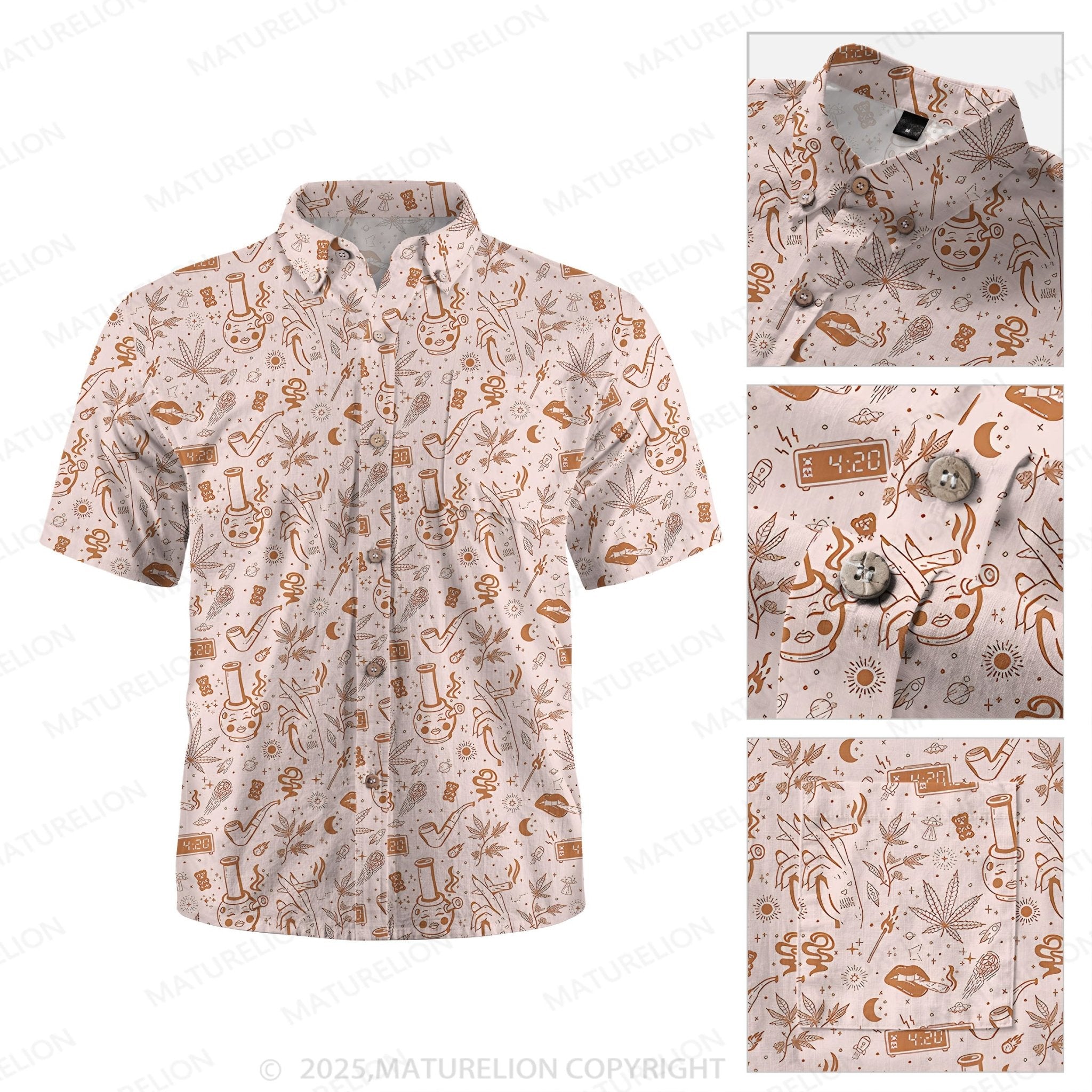 Maturelion Men's Hawaiian Shirt Lagoon Life Hawaiian Shirt