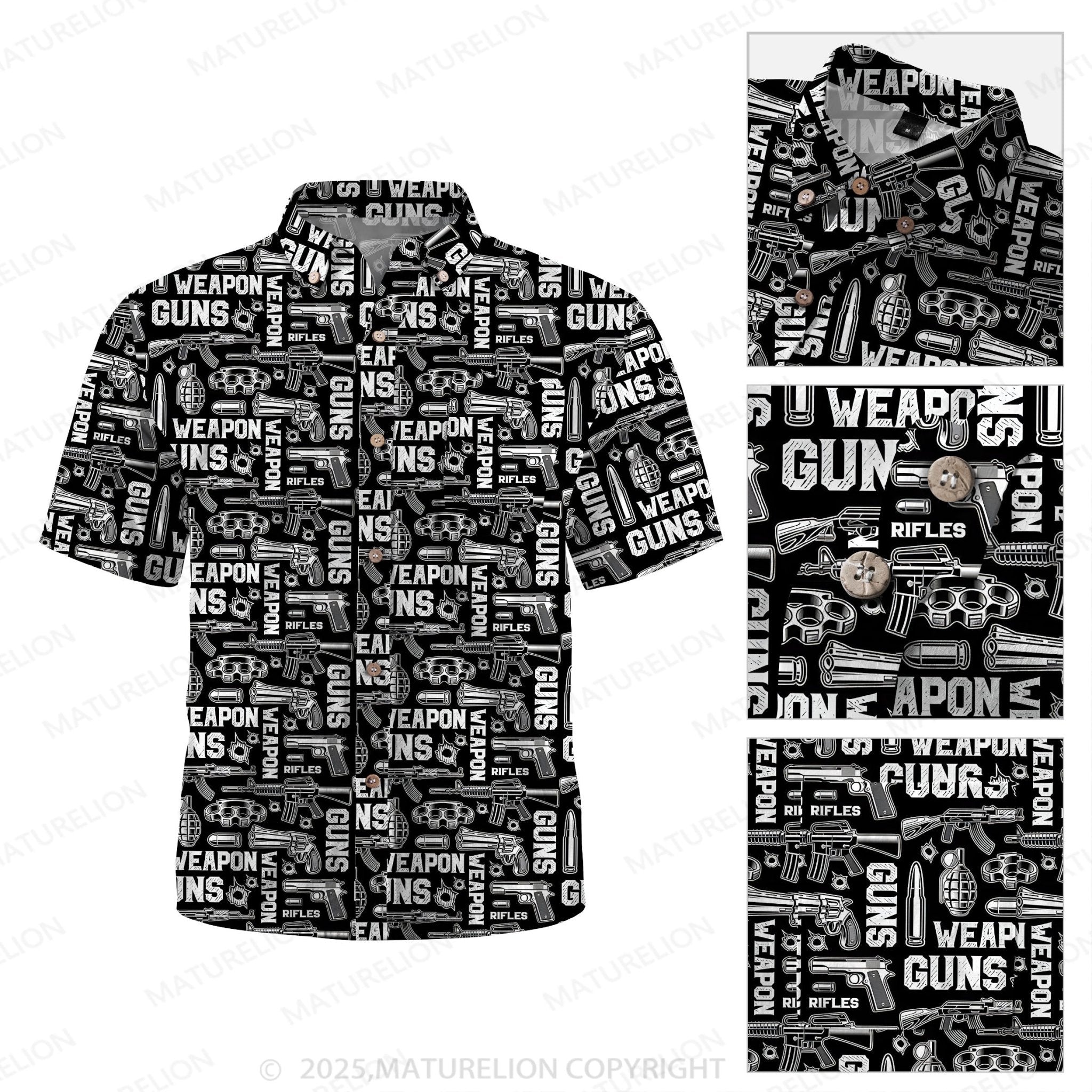 Maturelion Men's Hawaiian Shirt Tropical Breeze Hawaiian Shirt