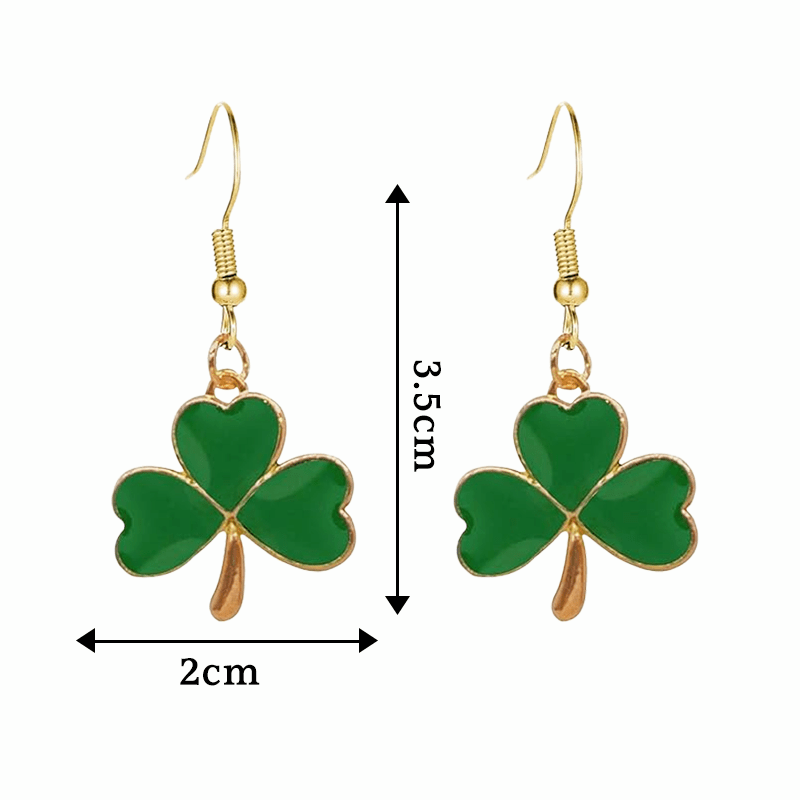 Maturelion St Patrick's Earring Shamrock Beaded Earring for St. Patrick’s Day Fun