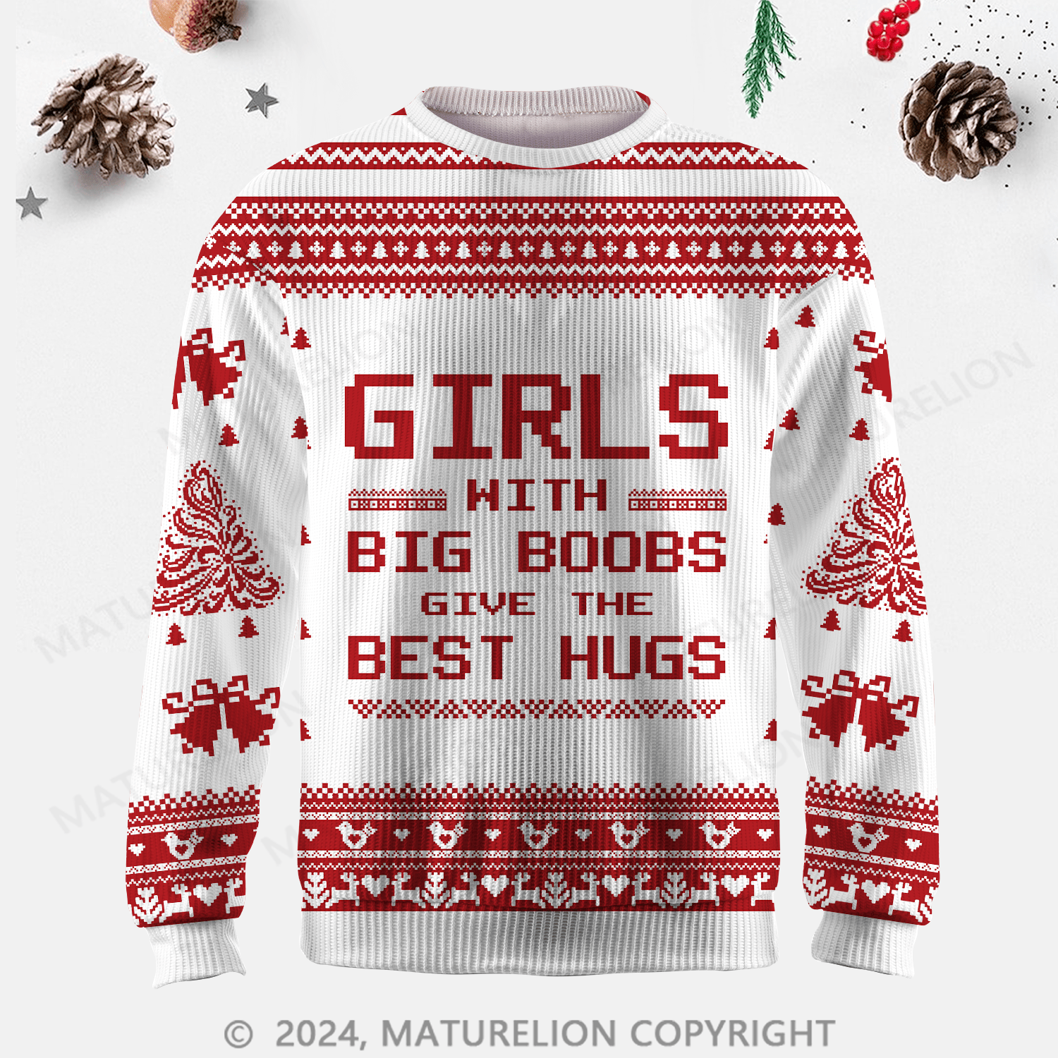 Maturelion Girls With Big Boobs Give The Best Hugs Ugly Sweater