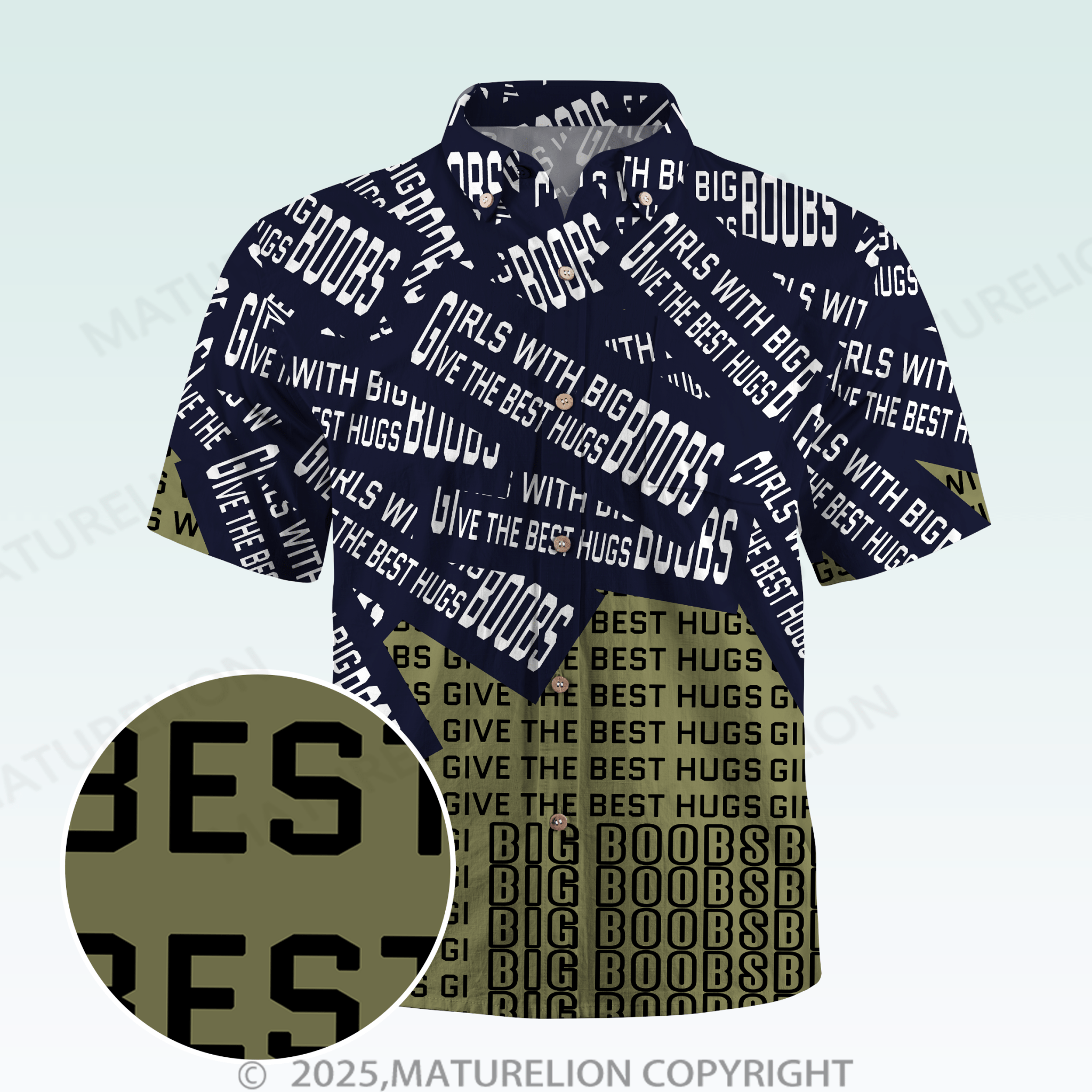 Maturelion Men's Hawaiian Shirt Incredibly Zany Hawaiian Shirt