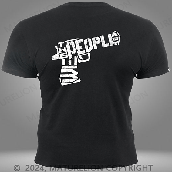 Maturelion We The People Hand Gun Pocket T-Shirt