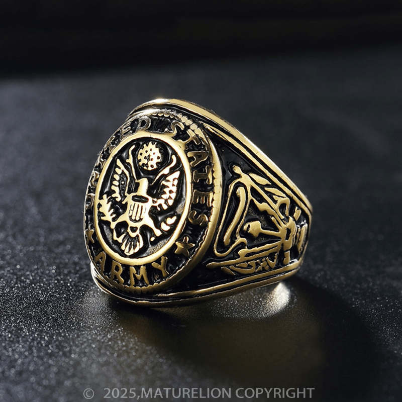 Matuerlion Old School Eagle Ring for the Modern Rebel