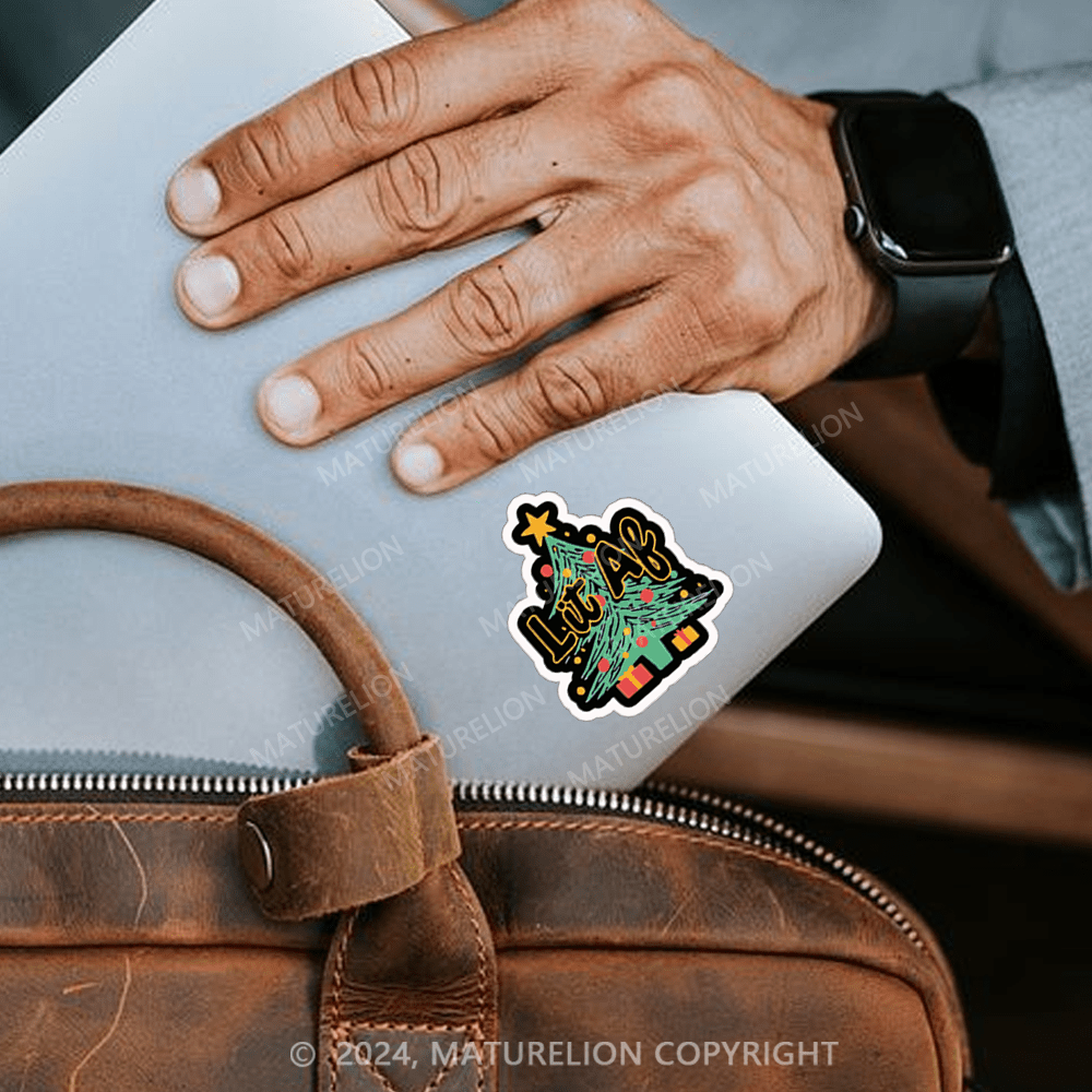 Maturelion Lit AF Christmas Tree Sticker