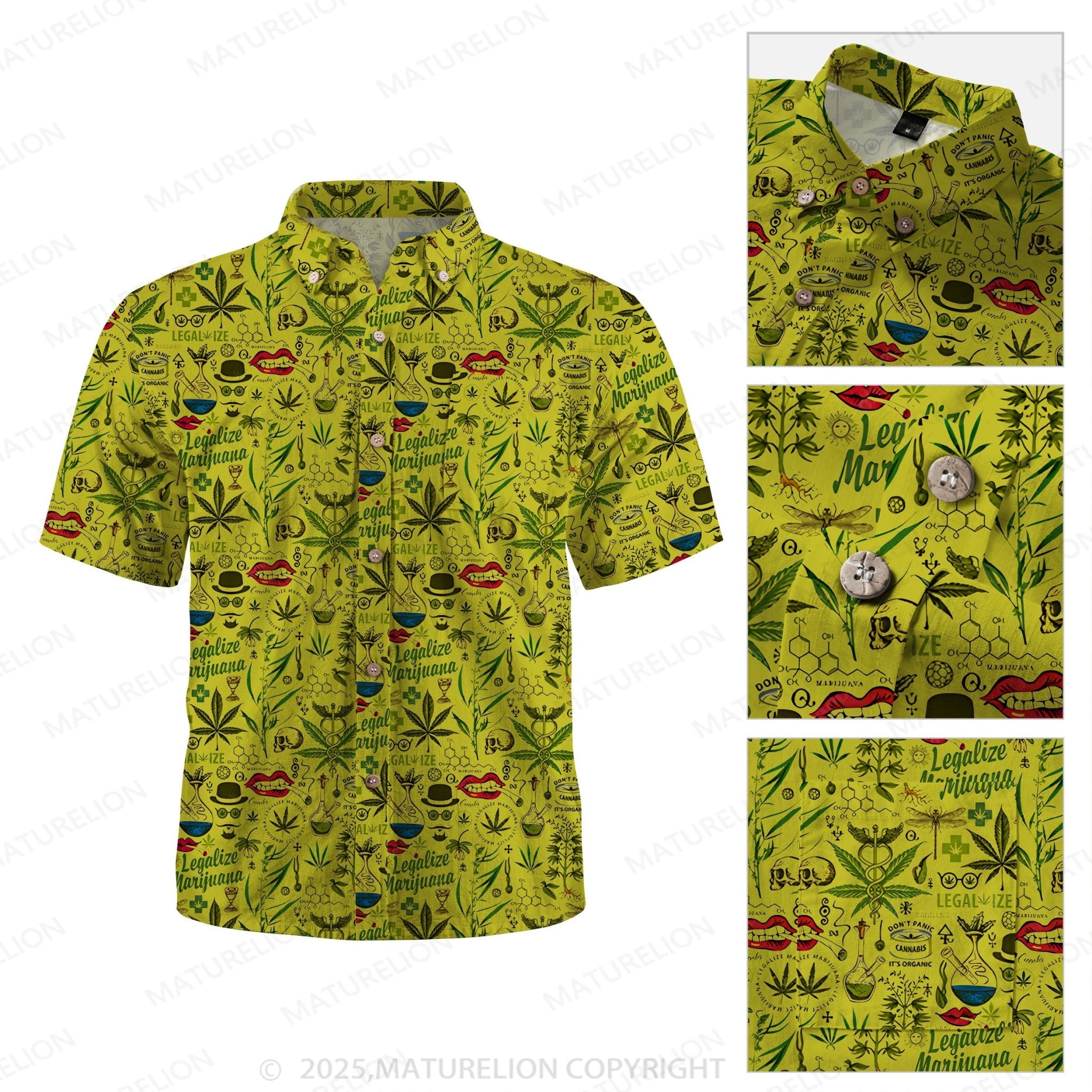 Maturelion Men's Hawaiian Shirt Summer Heat Hawaiian Shirt