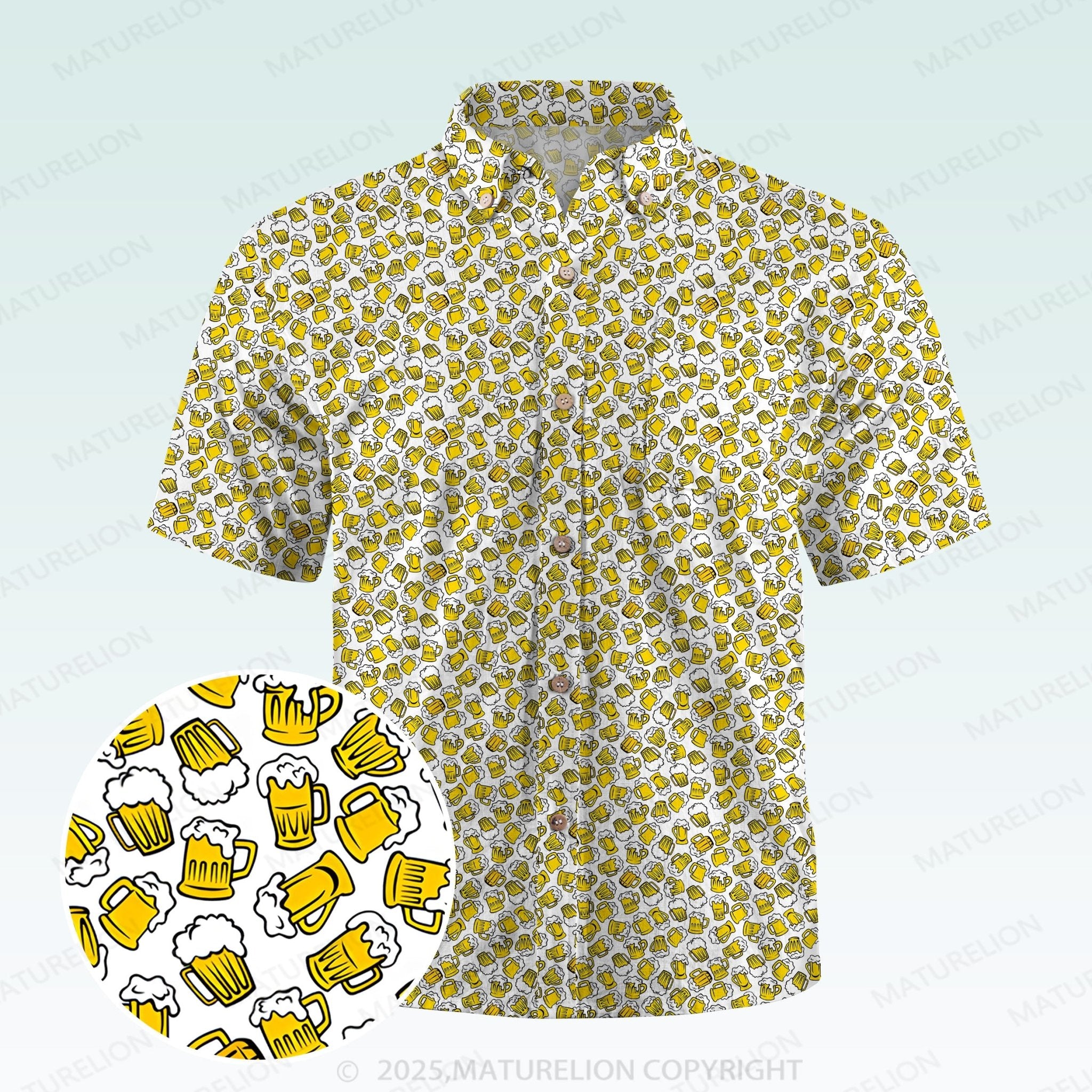 Maturelion Men's Hawaiian Shirt Liquor Funny Hawaiian Shirt