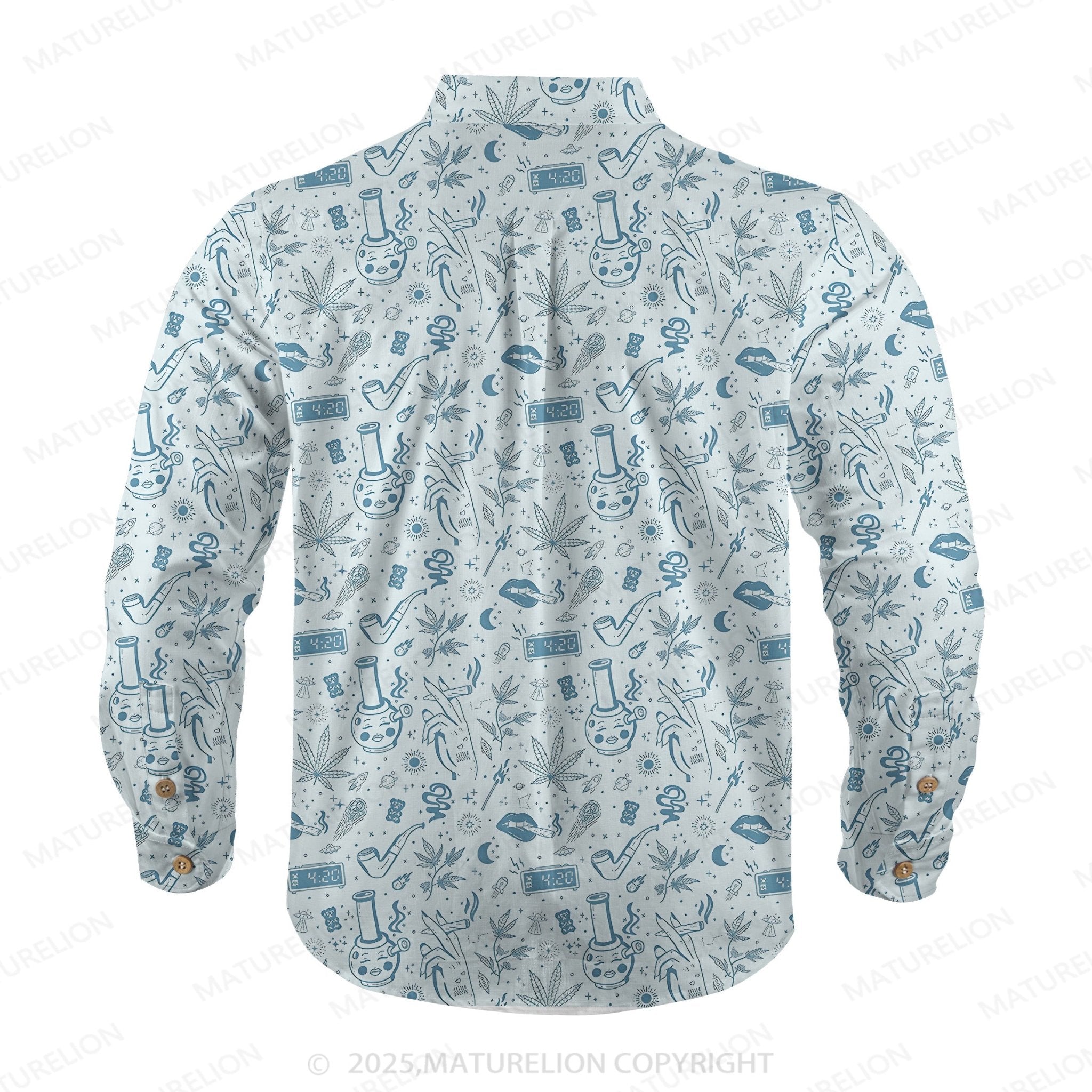 Maturelion Men's Hawaiian Shirt Pineapple Beach Hawaiian Shirt