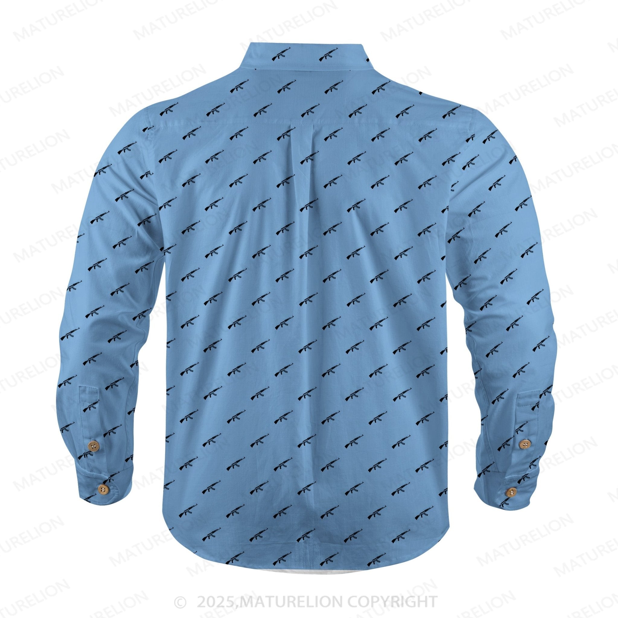 Maturelion Men's Hawaiian Shirt Ocean Wave Hawaiian Shirt