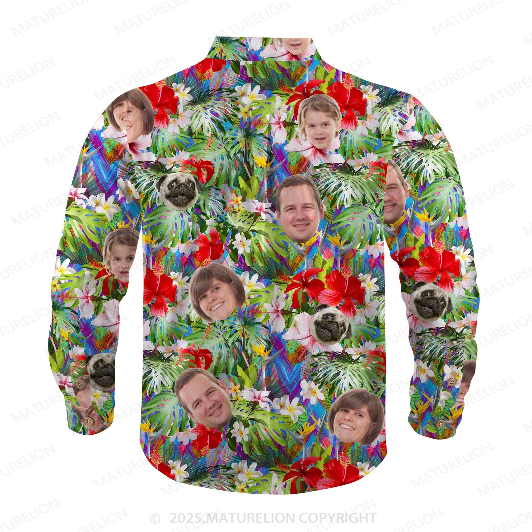 Maturelion Aloha Shirts Custom Hawaiian Shirt Featuring Your Face Hawaiian Shirt