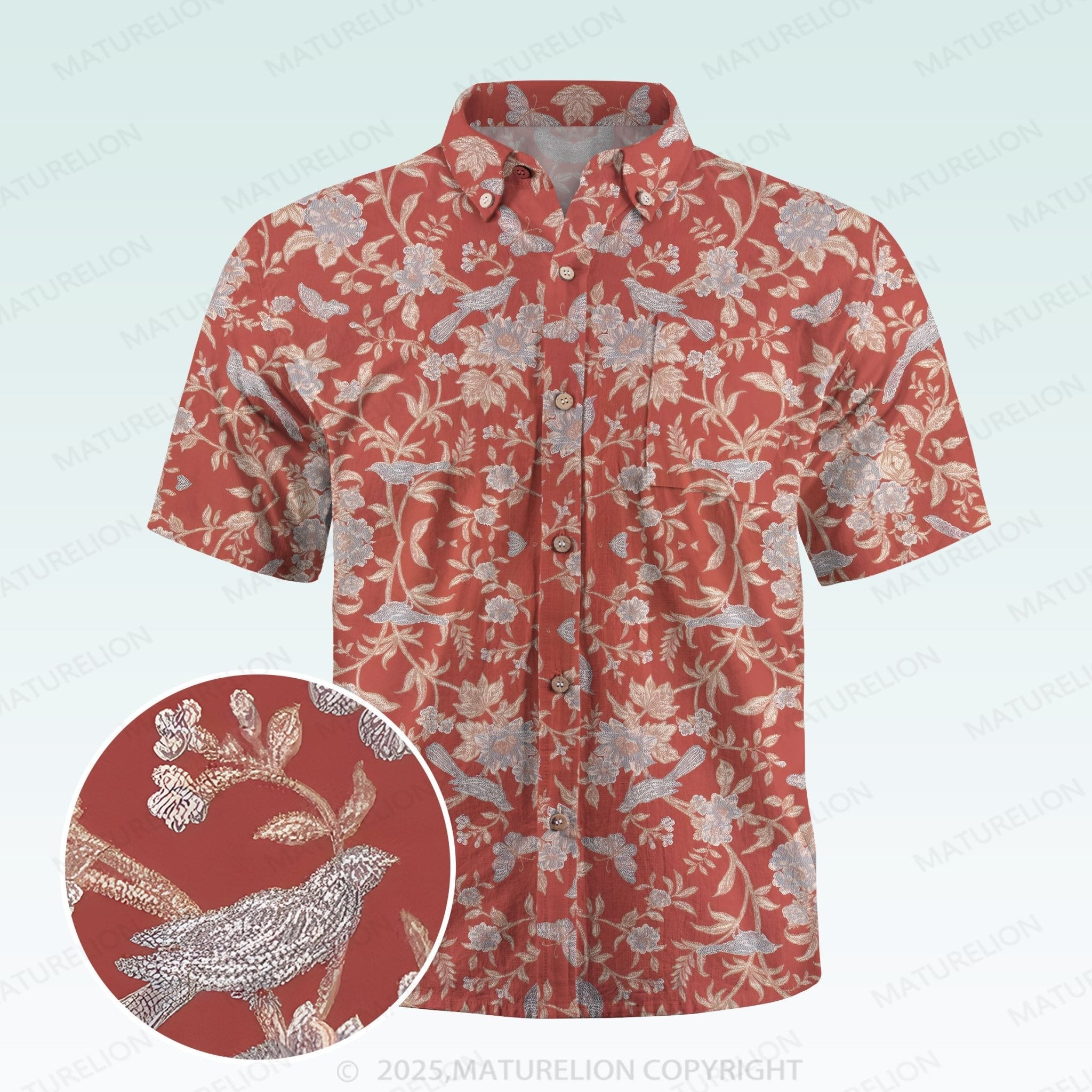 Maturelion Men's Hawaiian Shirt Incredibly Zany Hawaiian Shirt