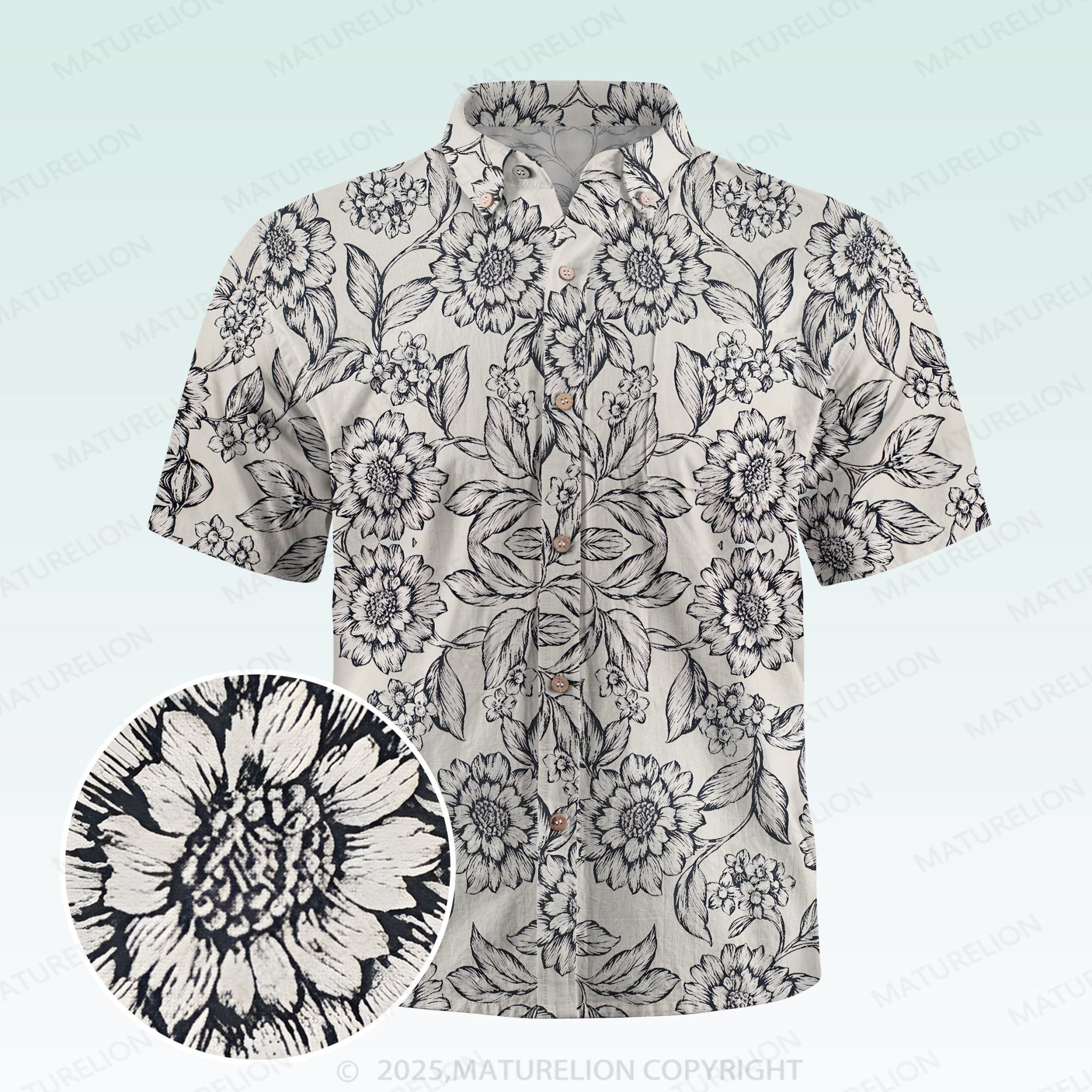 Maturelion Men's Hawaiian Shirt Unapologetically Cheeky Hawaiian Shirt