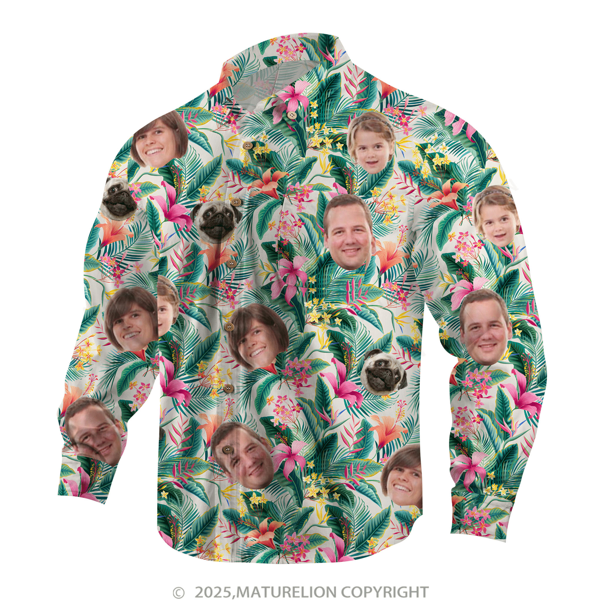 Maturelion Aloha Shirts Hawaiian Shirt with a Face You’ll Love Hawaiian Shirt