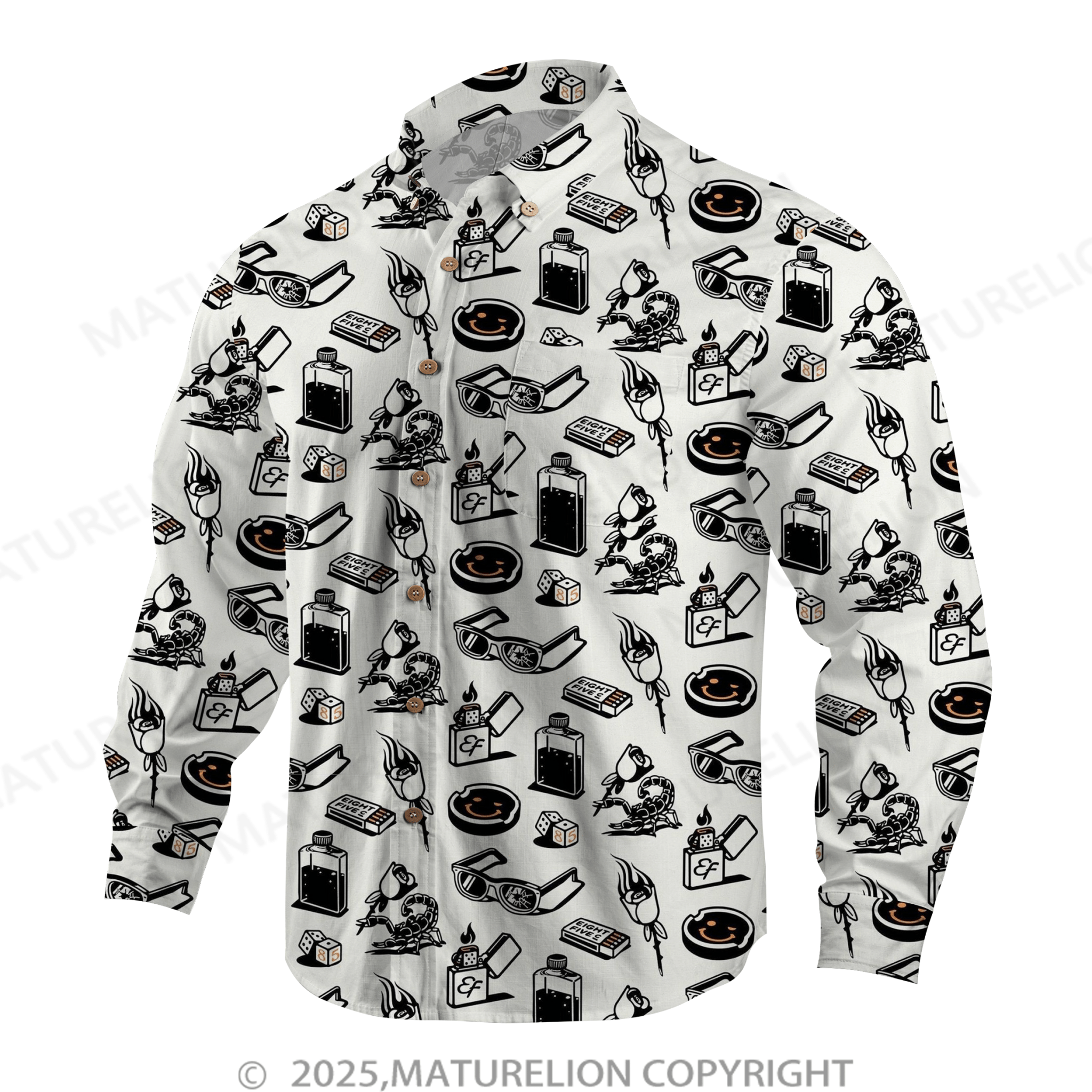 Maturelion Men's Hawaiian Shirt Pacific Flow Hawaiian Shirt