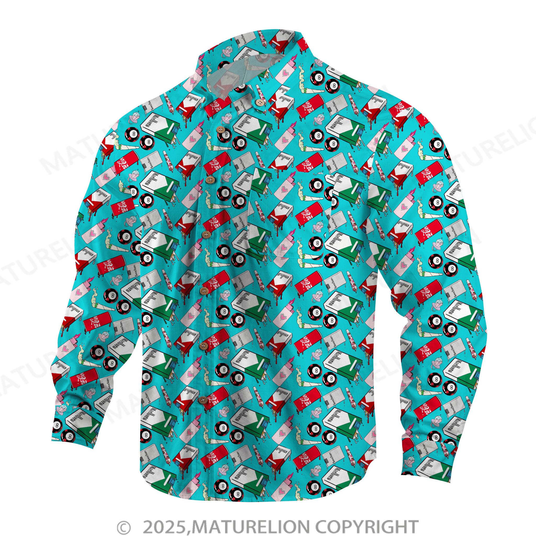 Maturelion Men's Hawaiian Shirt Jungle Vibes Hawaiian Shirt
