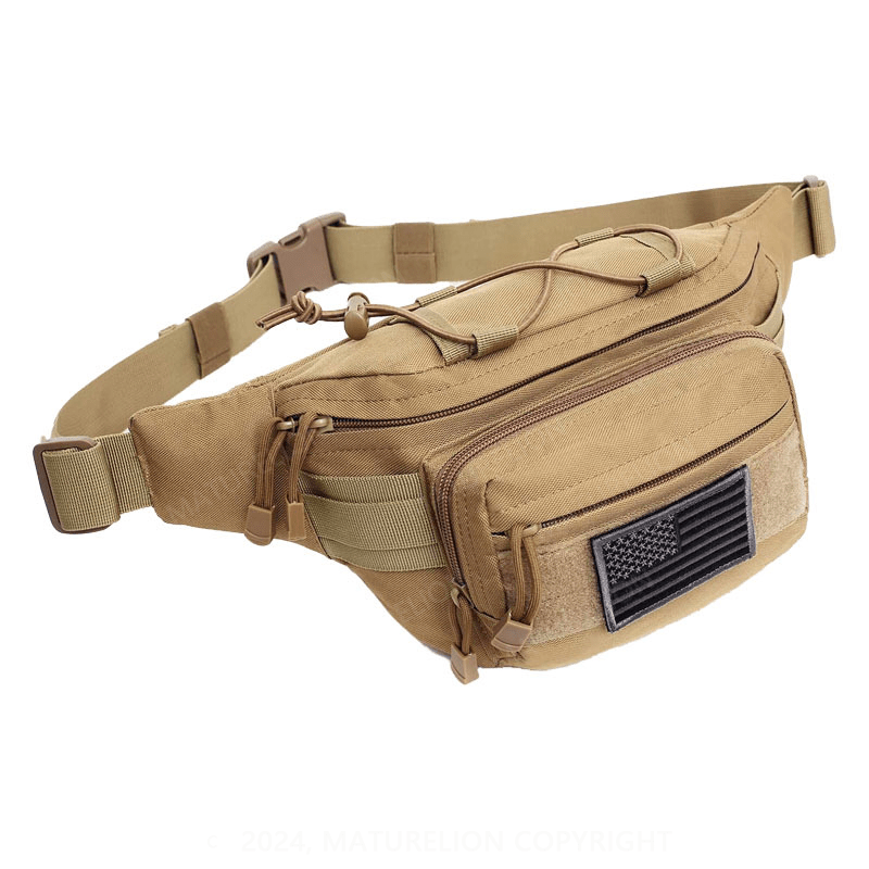 Maturelion Tactical Fanny Pack Military Waist Bag Pack Hip Bum EDC Bag with Adjustable Strap for Camping Hiking Hunting