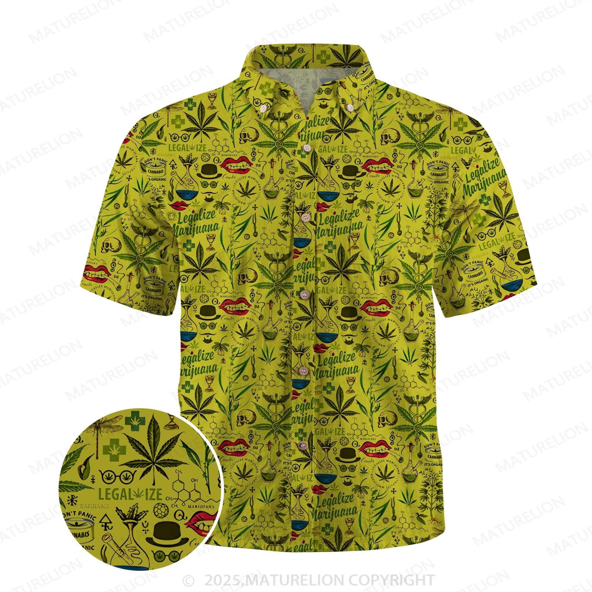 Maturelion Men's Hawaiian Shirt Summer Heat Hawaiian Shirt