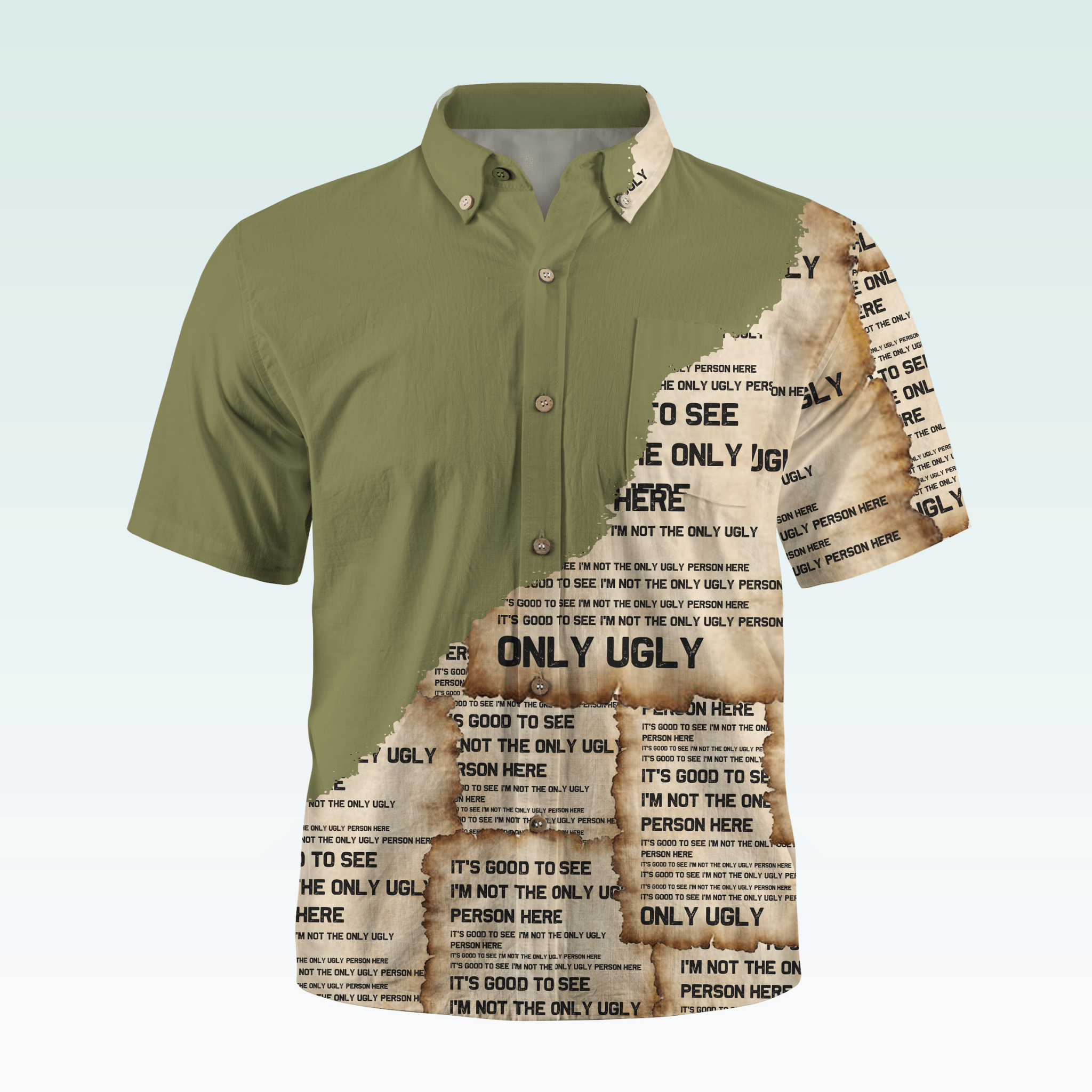 Maturelion Men's Hawaiian Shirt It's Good To See I'm Not The Only Ugly Person Here Hawaiian Shirt
