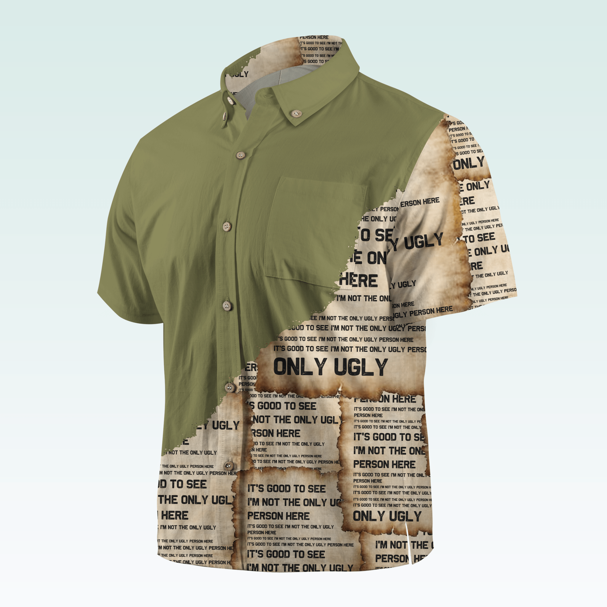 Maturelion Men's Hawaiian Shirt It's Good To See I'm Not The Only Ugly Person Here Hawaiian Shirt