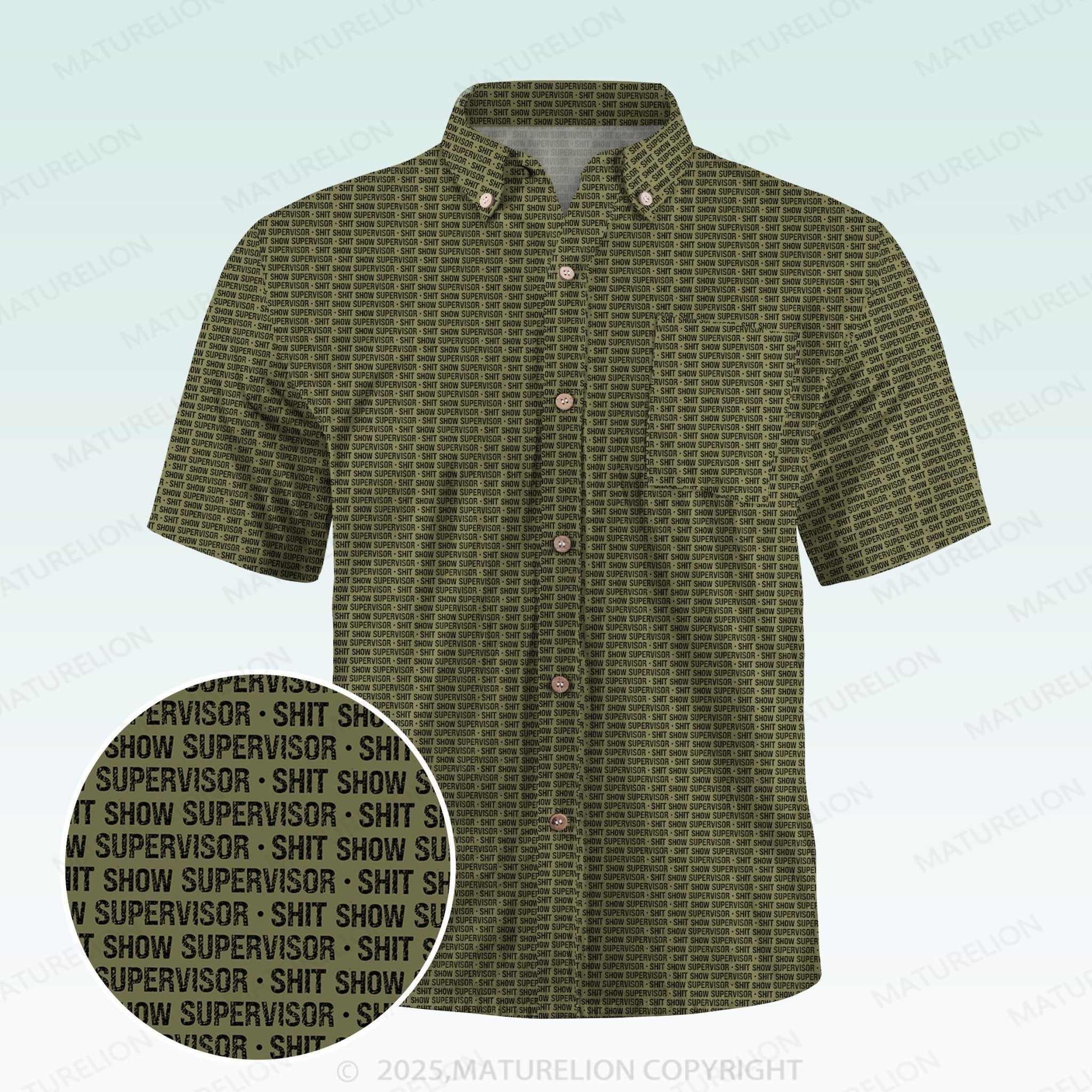 Maturelion Men's Hawaiian Shirt Shit Show Supervisor Hawaiian Shirt
