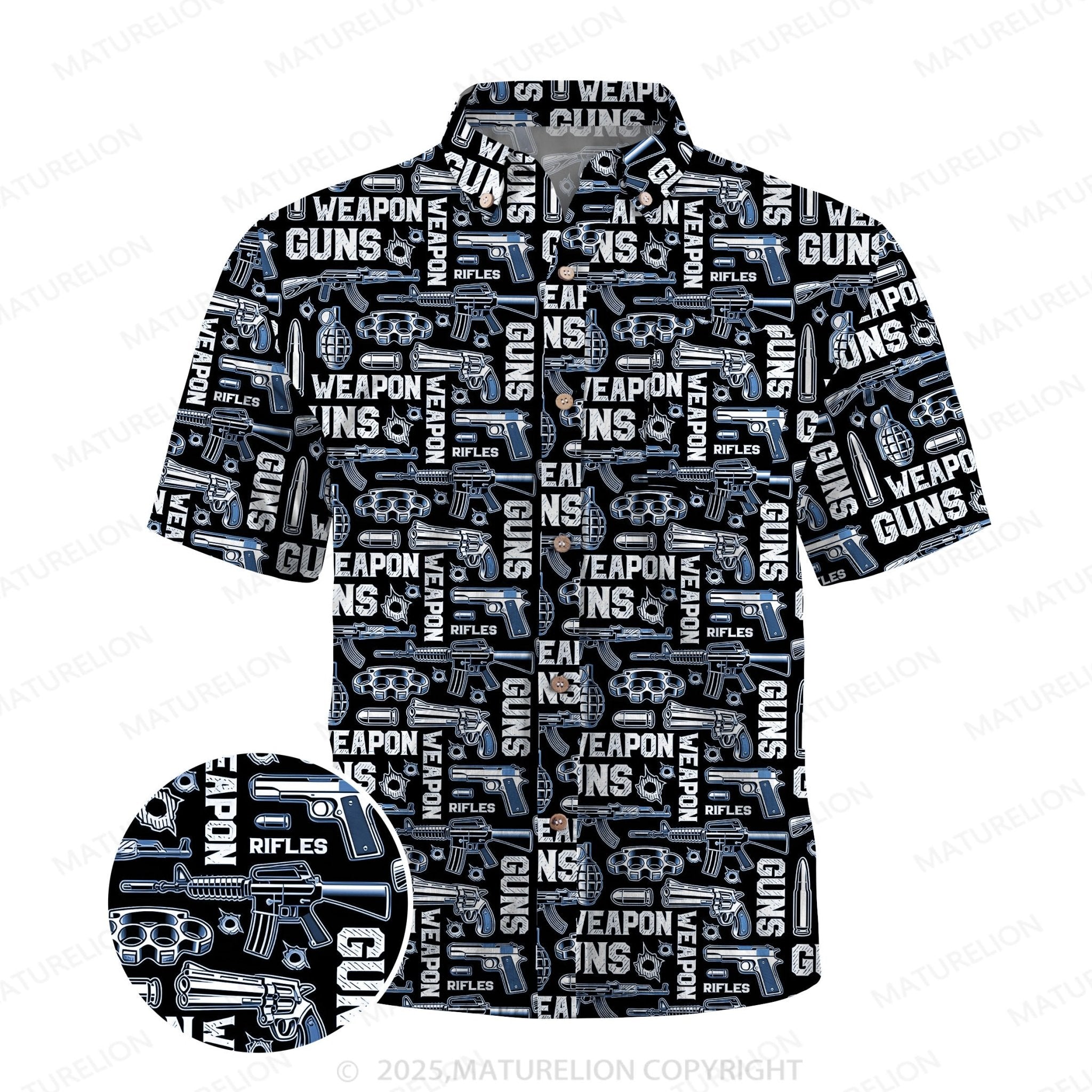 Maturelion Men's Hawaiian Shirt Tropical Breeze Hawaiian Shirt