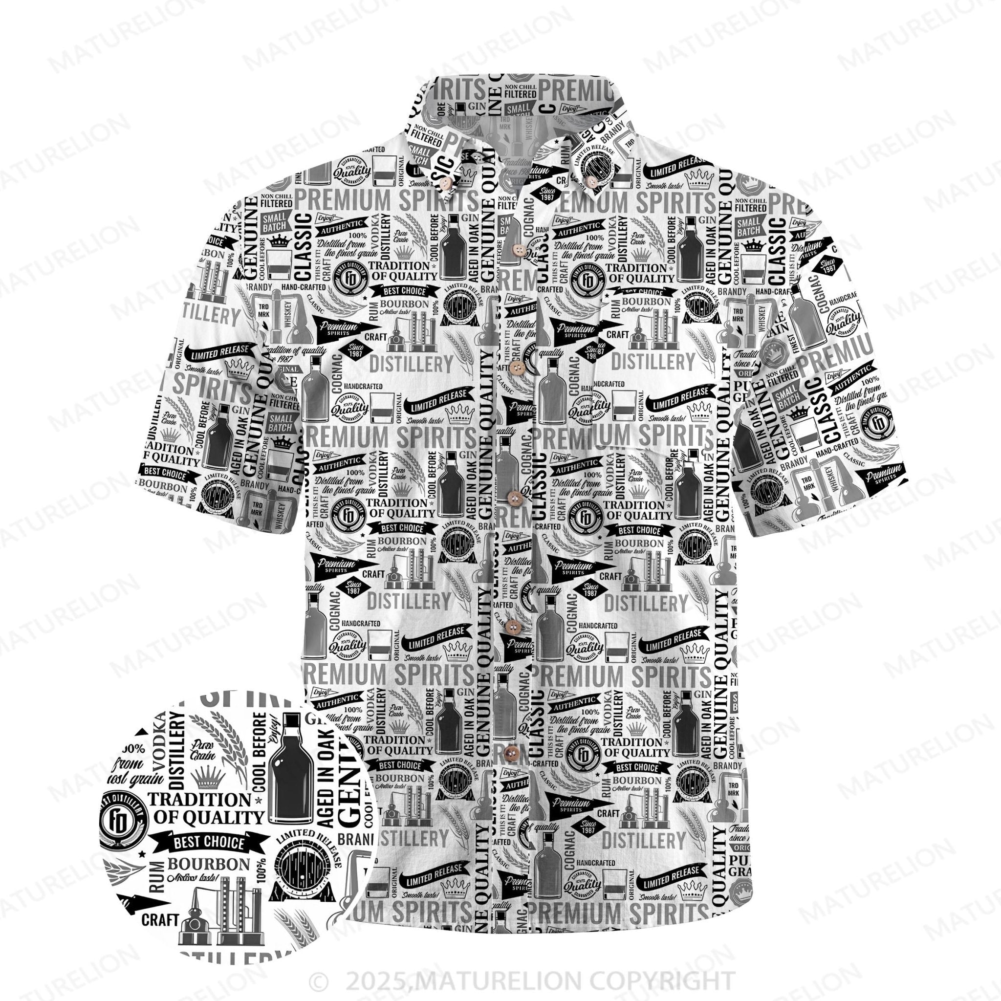 Maturelion Men's Hawaiian Shirt Floral Bliss Hawaiian Shirt
