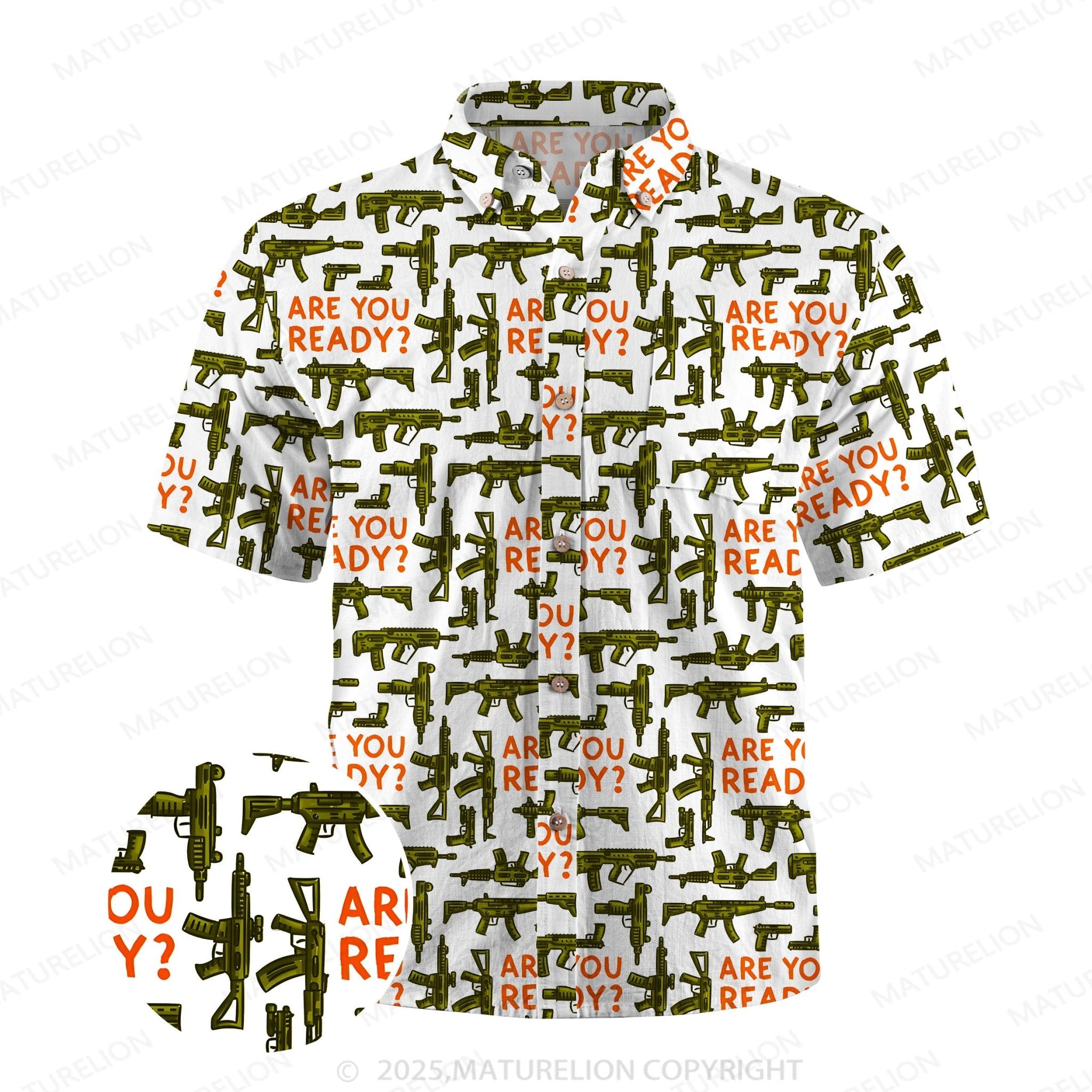 Maturelion Men's Hawaiian Shirt Coconut Bay Hawaiian Shirt