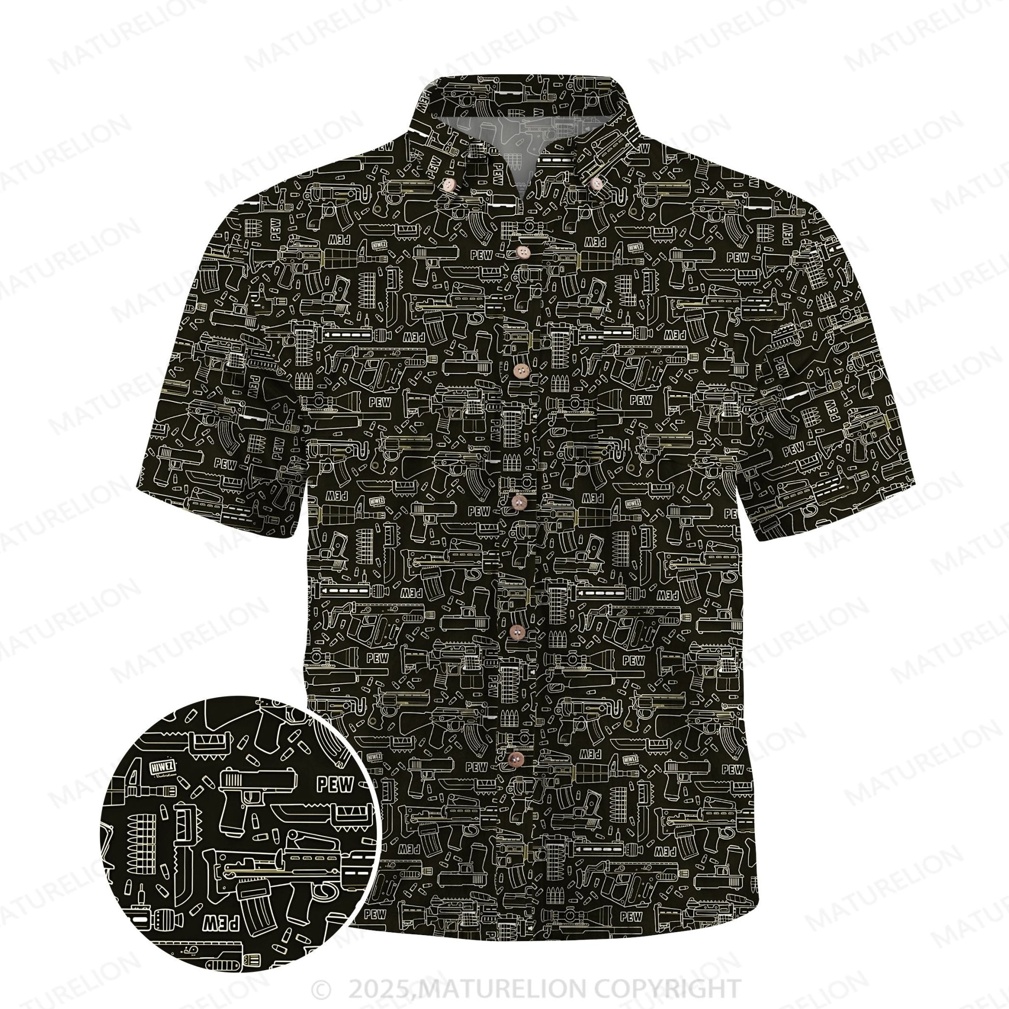 Maturelion Men's Hawaiian Shirt Palm Tree Getaway Hawaiian Shirt