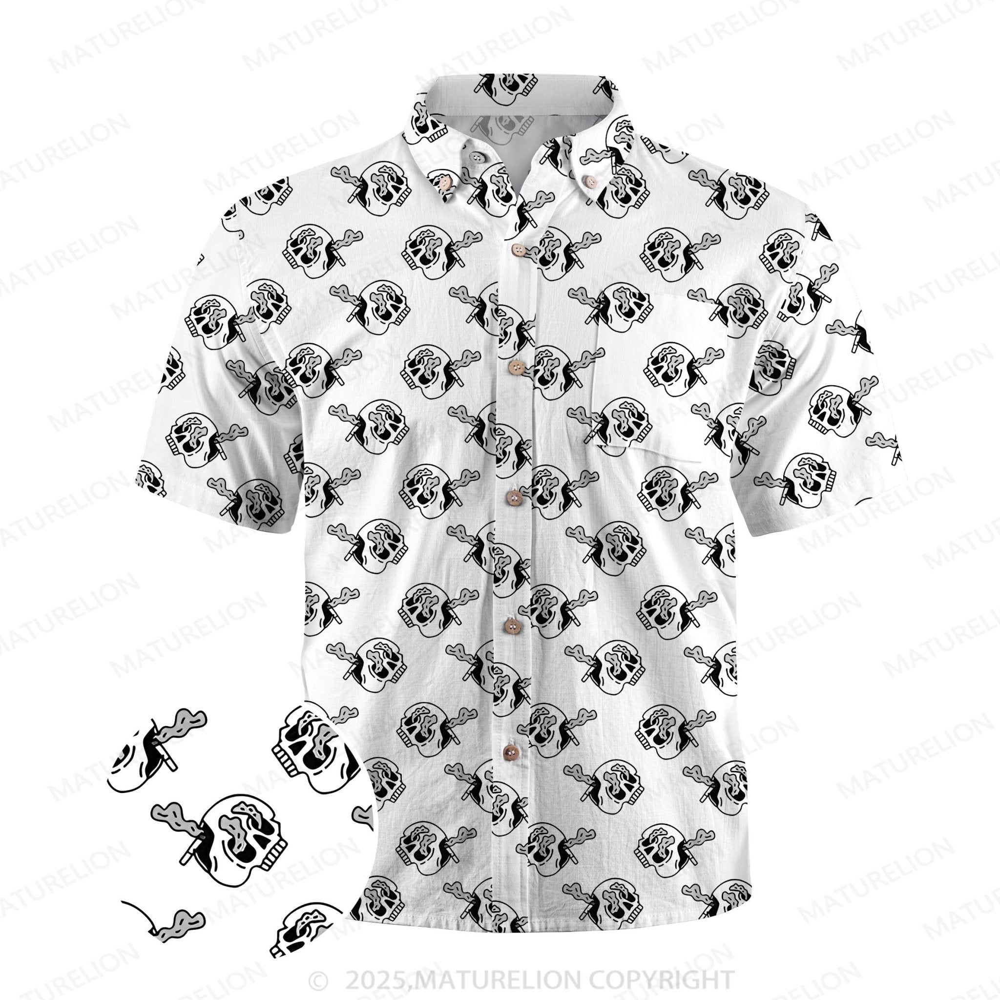 Maturelion Men's Hawaiian Shirt Vintage Island Hawaiian Shirt