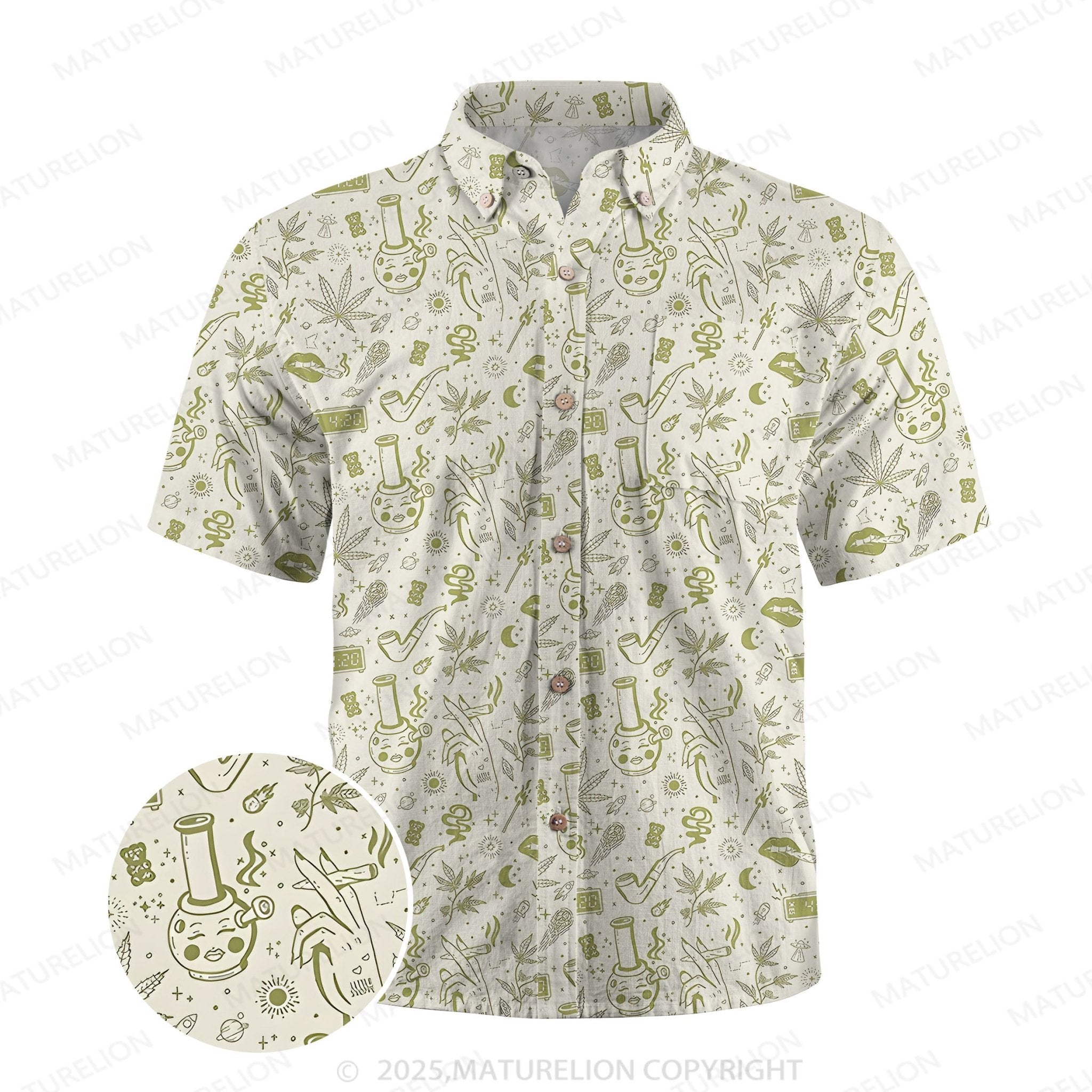 Maturelion Men's Hawaiian Shirt Lagoon Life Hawaiian Shirt