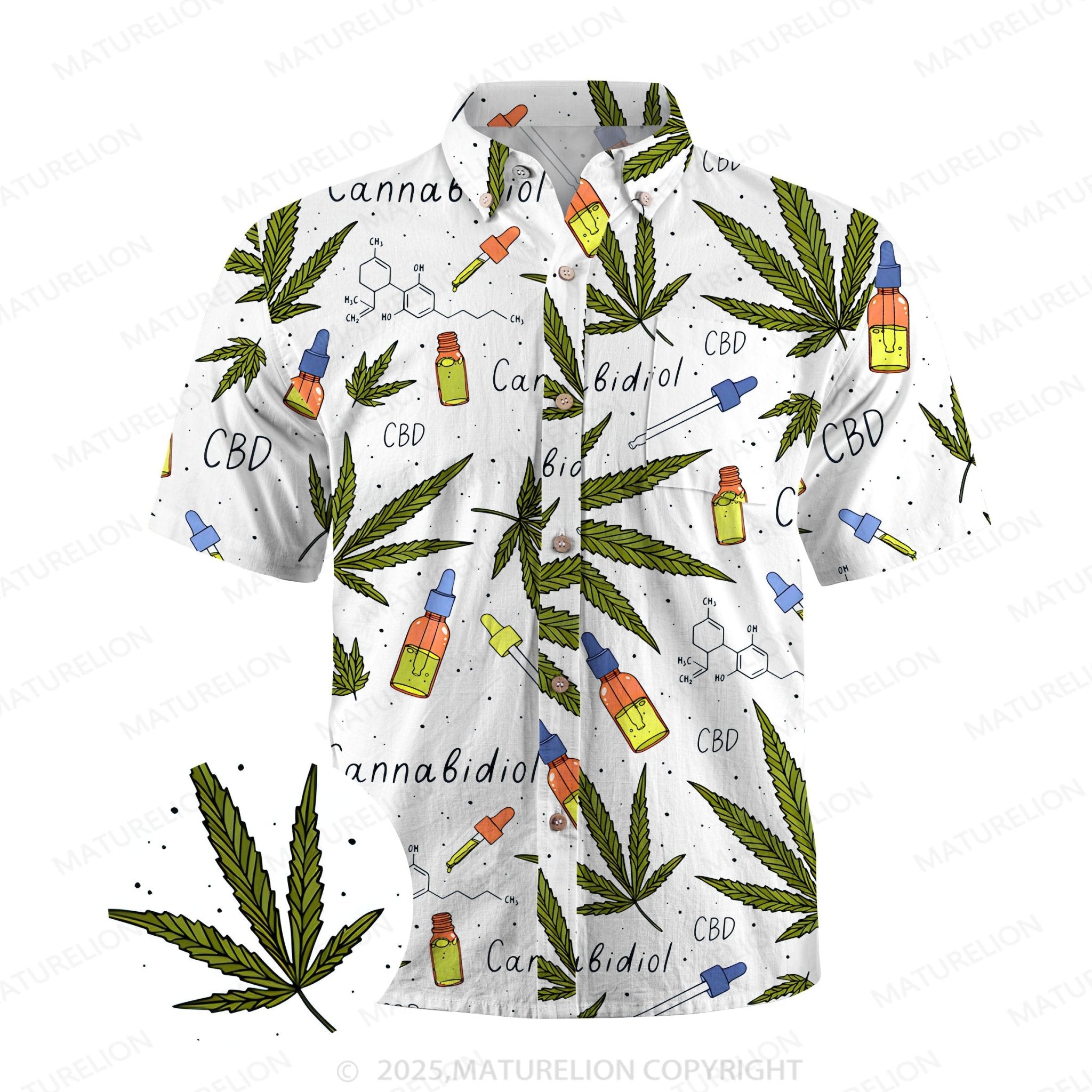 Maturelion Men's Hawaiian Shirt Coastal Dream Hawaiian Shirt