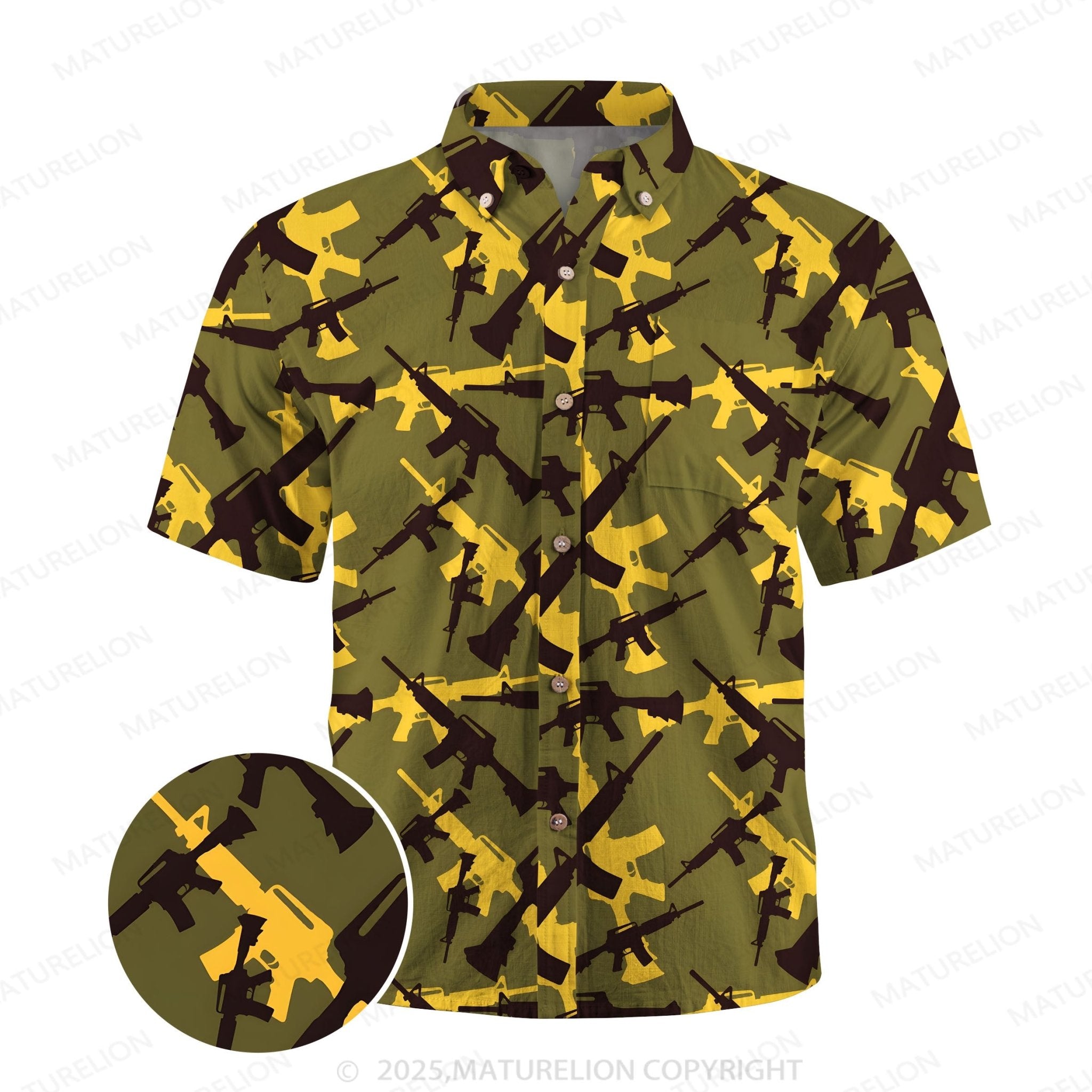 Maturelion Men's Hawaiian Shirt Island Dream Hawaiian Shirt